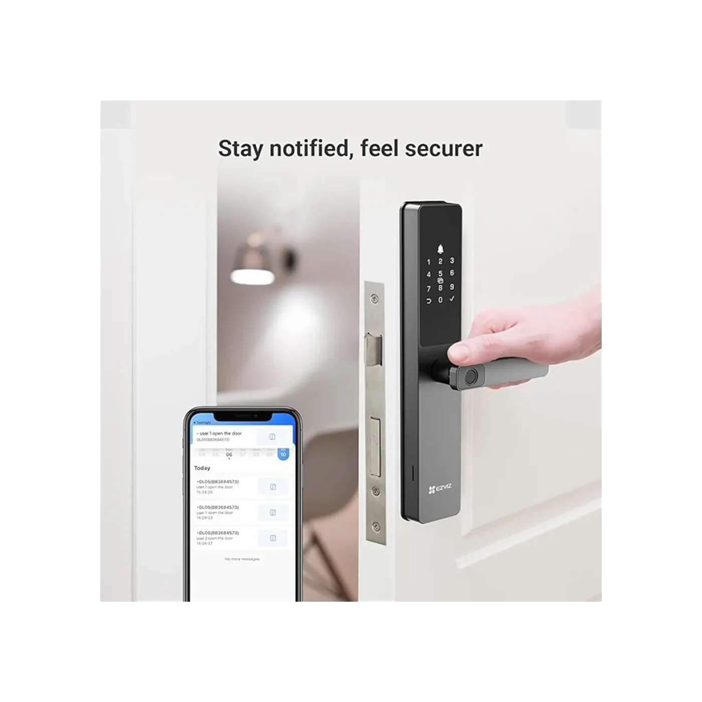 EZVIZ DL05 Smart Fingerprint Lock - Grey/Black