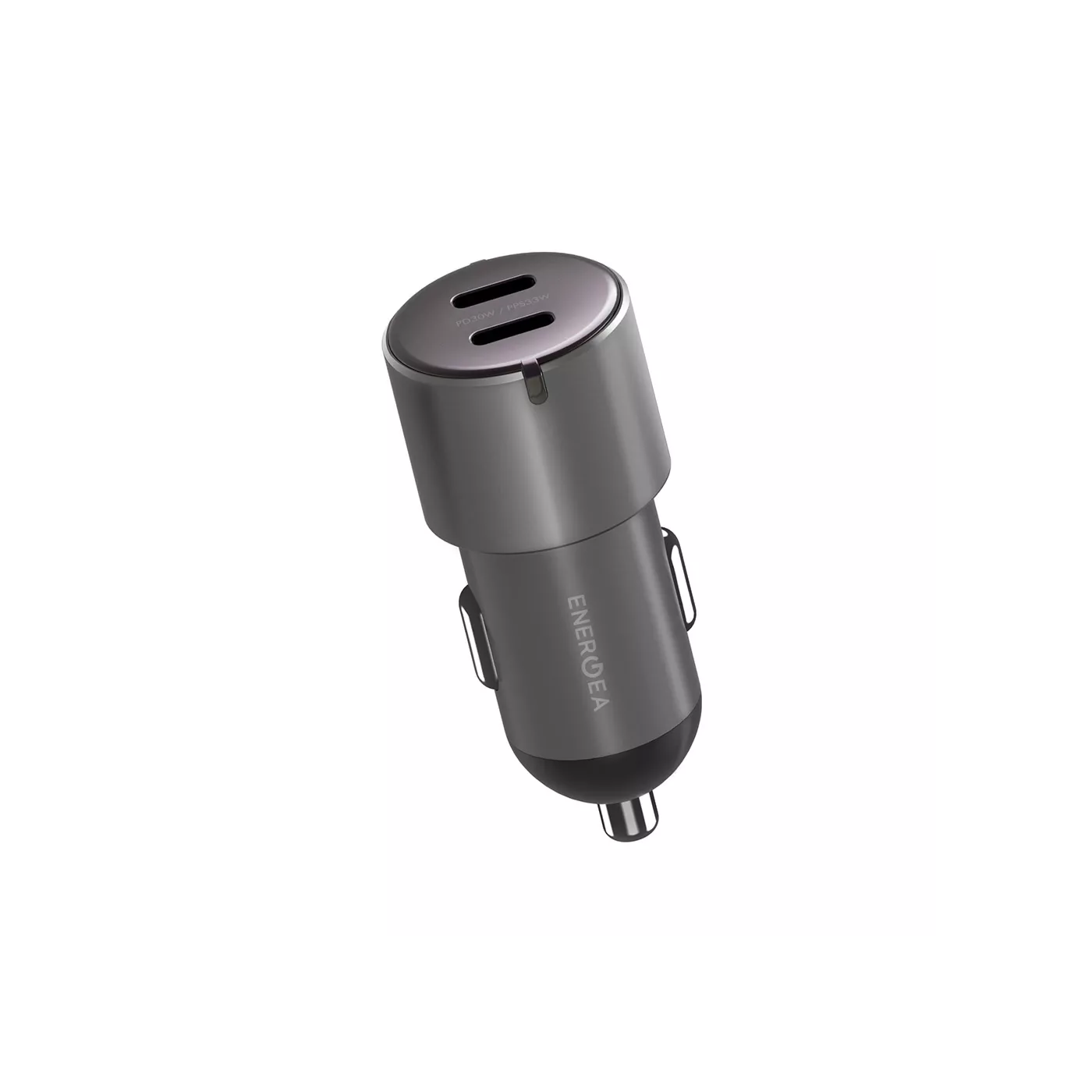 Energea AluDrive 66W Dual USB-C Car Charger - Gunmetal