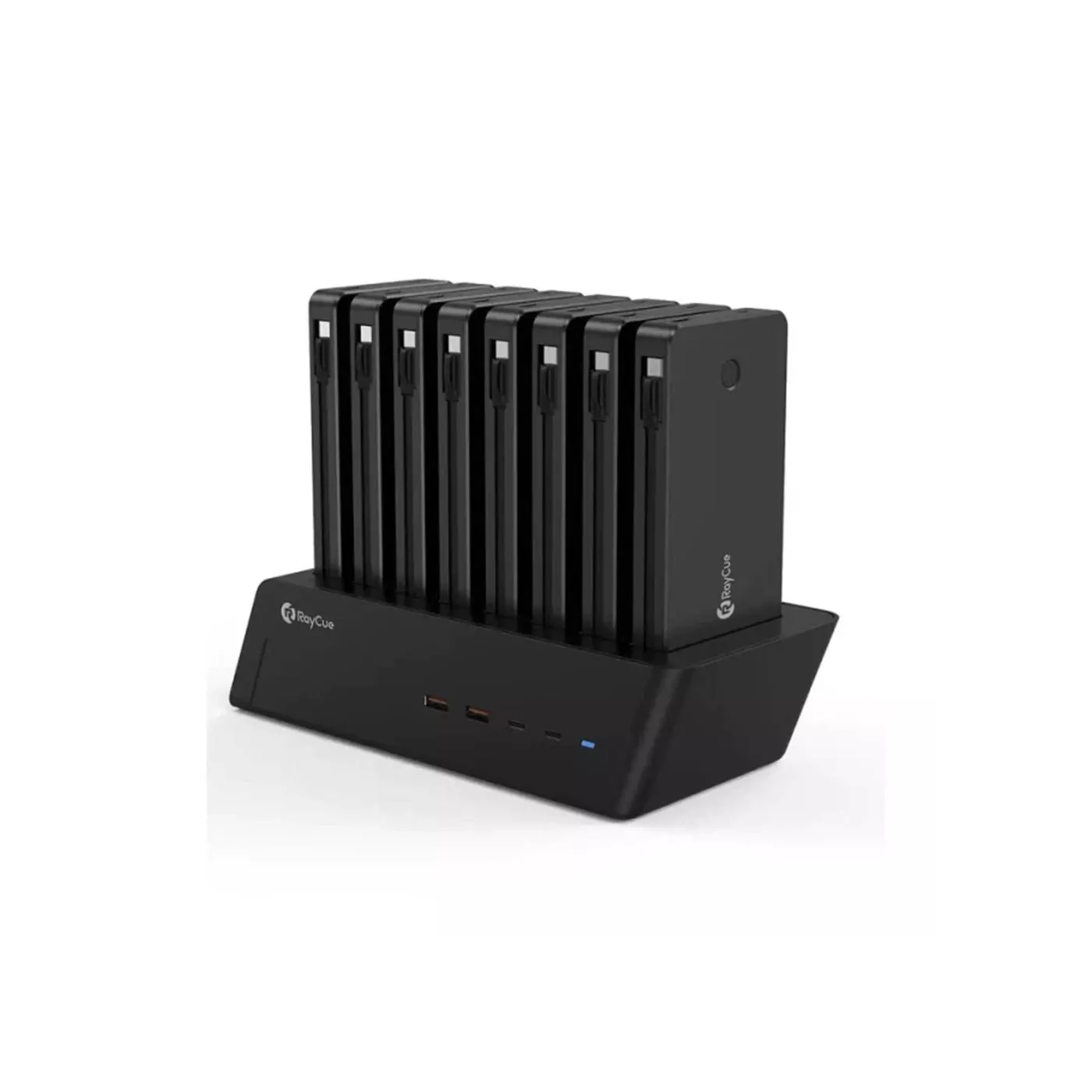 Raycue 8in1 10K Power Bank Station PD 20W UK - Black