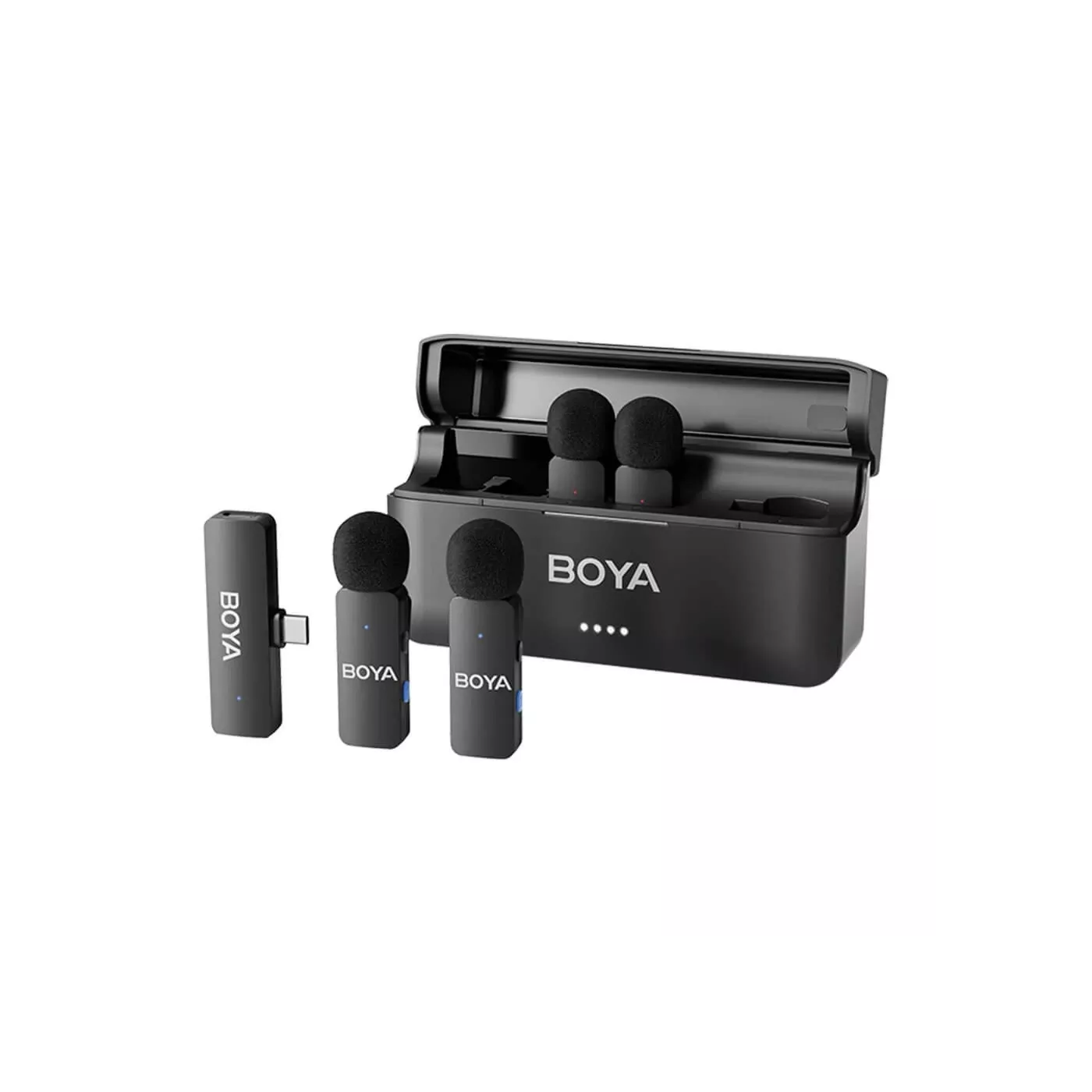 Boya BY-V4U 4 Channel 2.4GHz Wireless Microphone USB-C - Black