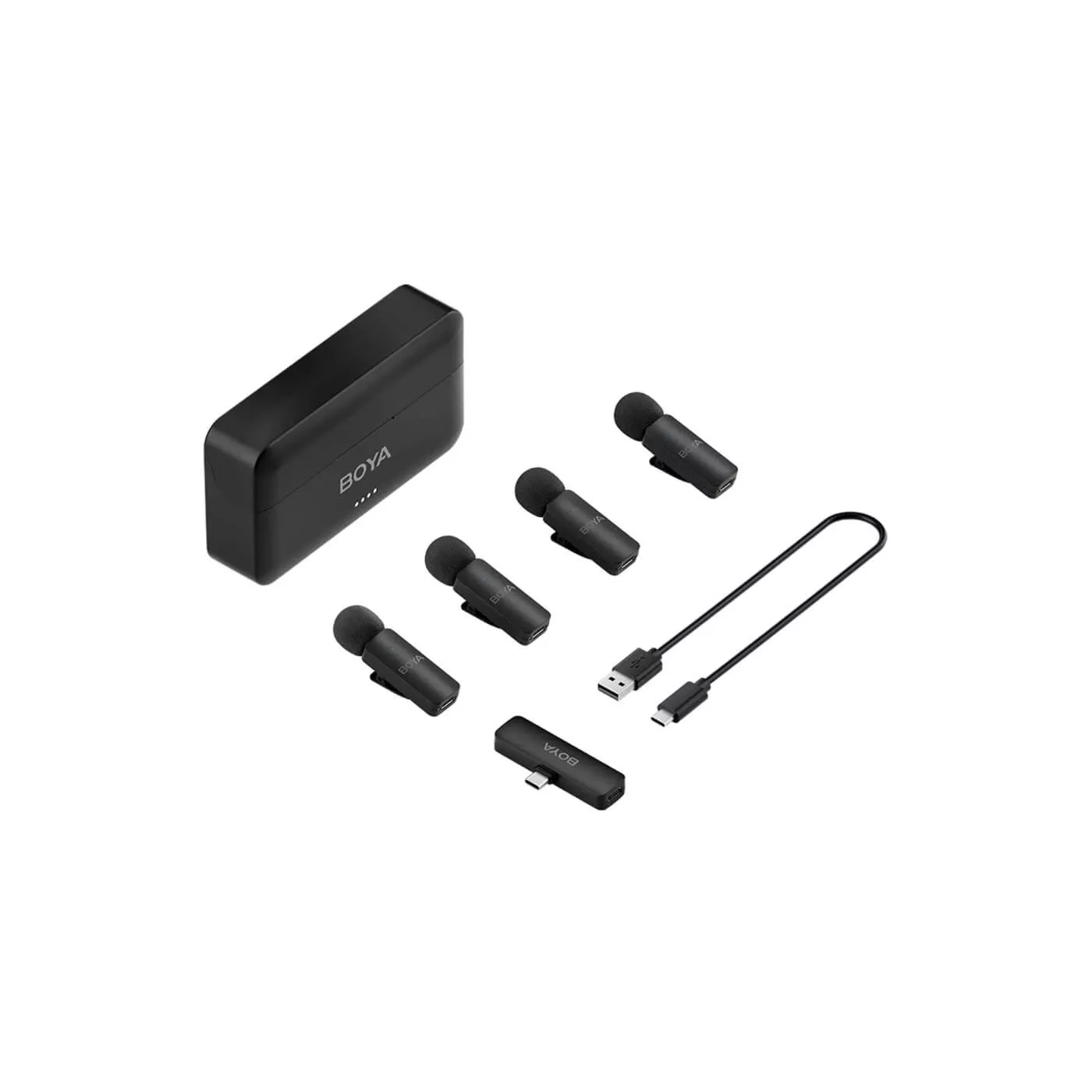 Boya BY-V4U 4 Channel 2.4GHz Wireless Microphone USB-C - Black