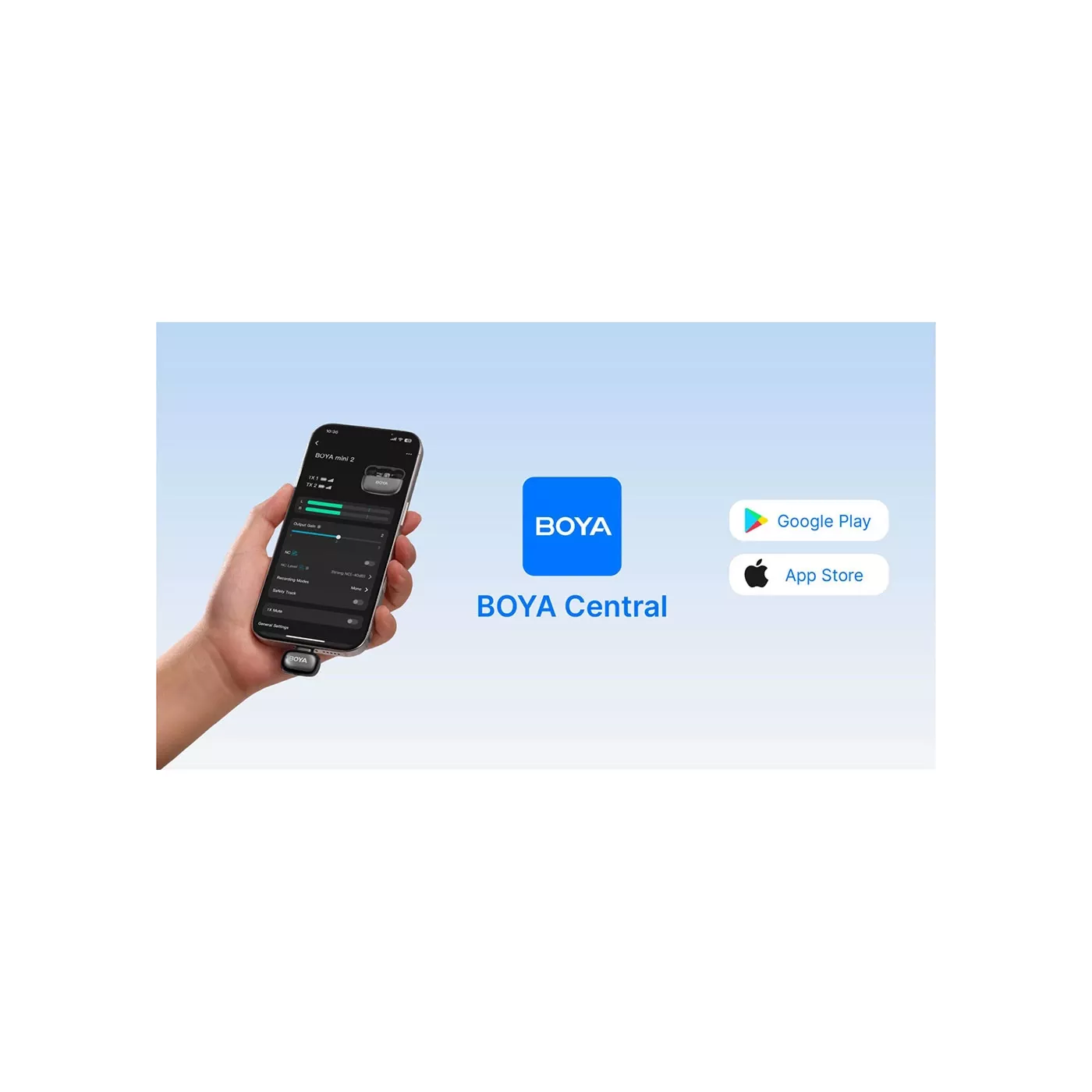 Boya Microphone Mini 2 Wireless X2 Ai USB-C 2.4GHz - Black