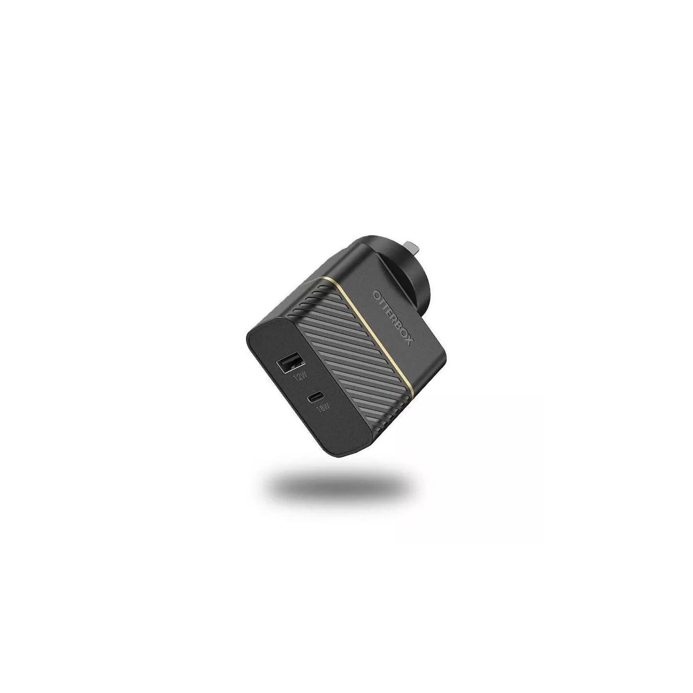 Otterbox 30W Dual Port USB-C/A Wall Charger UK - أسود