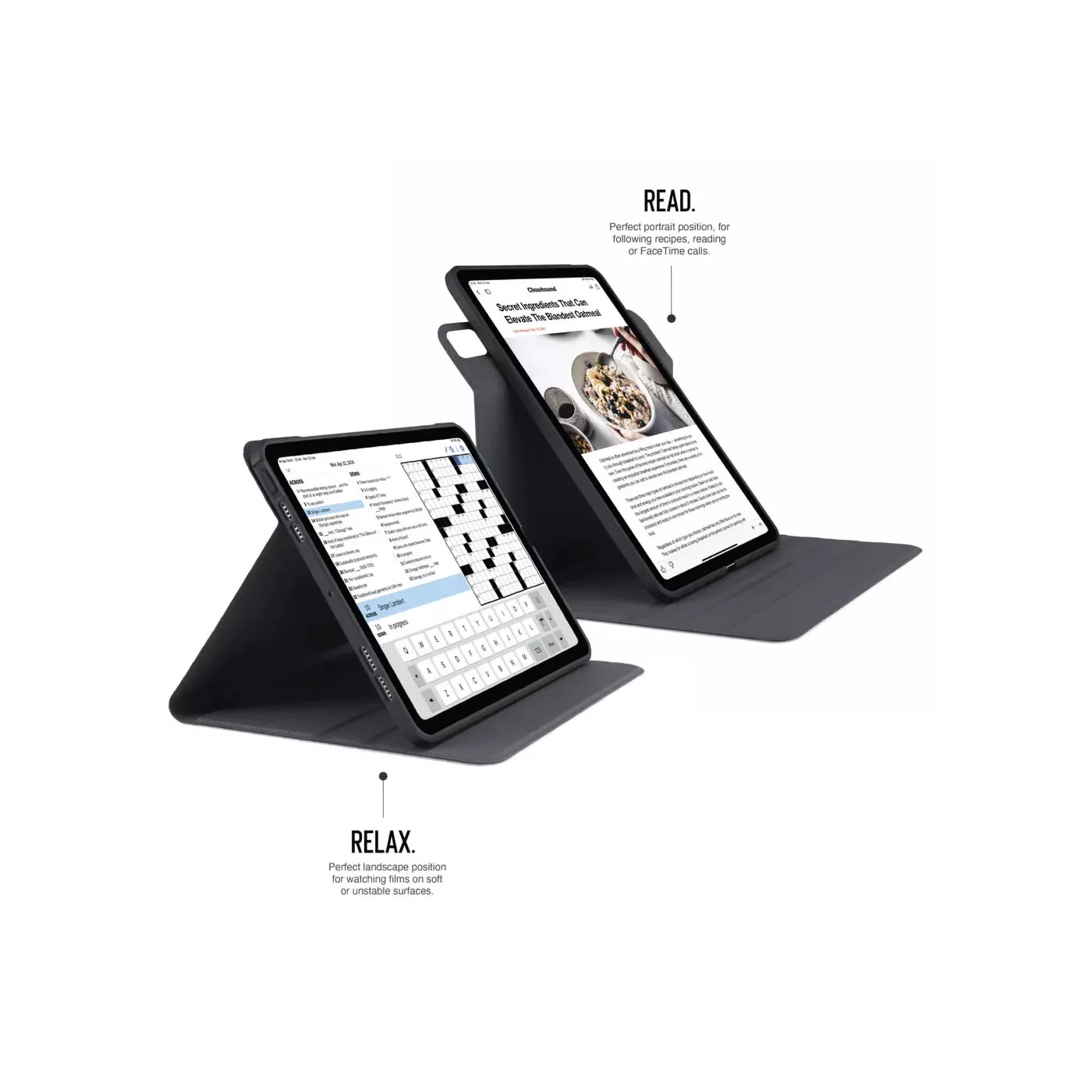Pipetto Origami No 5 11-inch iPad Pro Rotating Case - Black