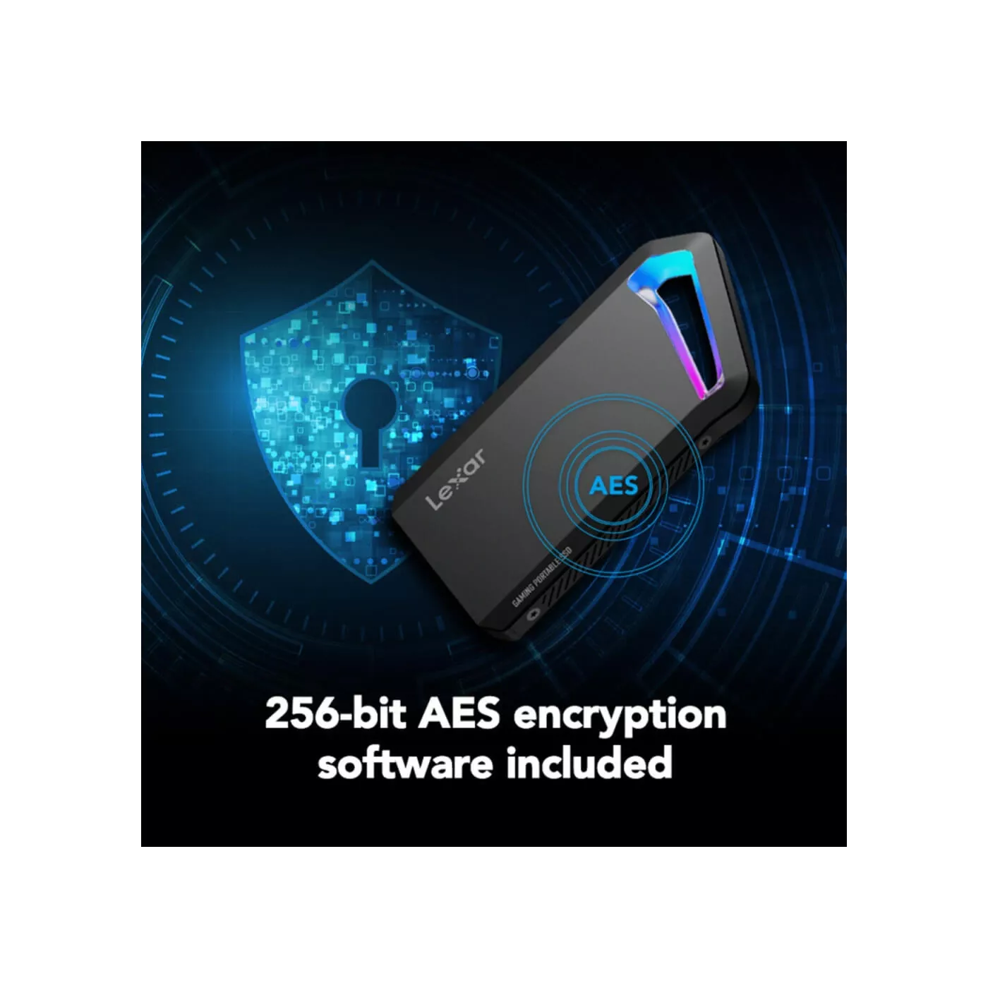 Lexar 512GB Gen 2 External Portable SSD - Black