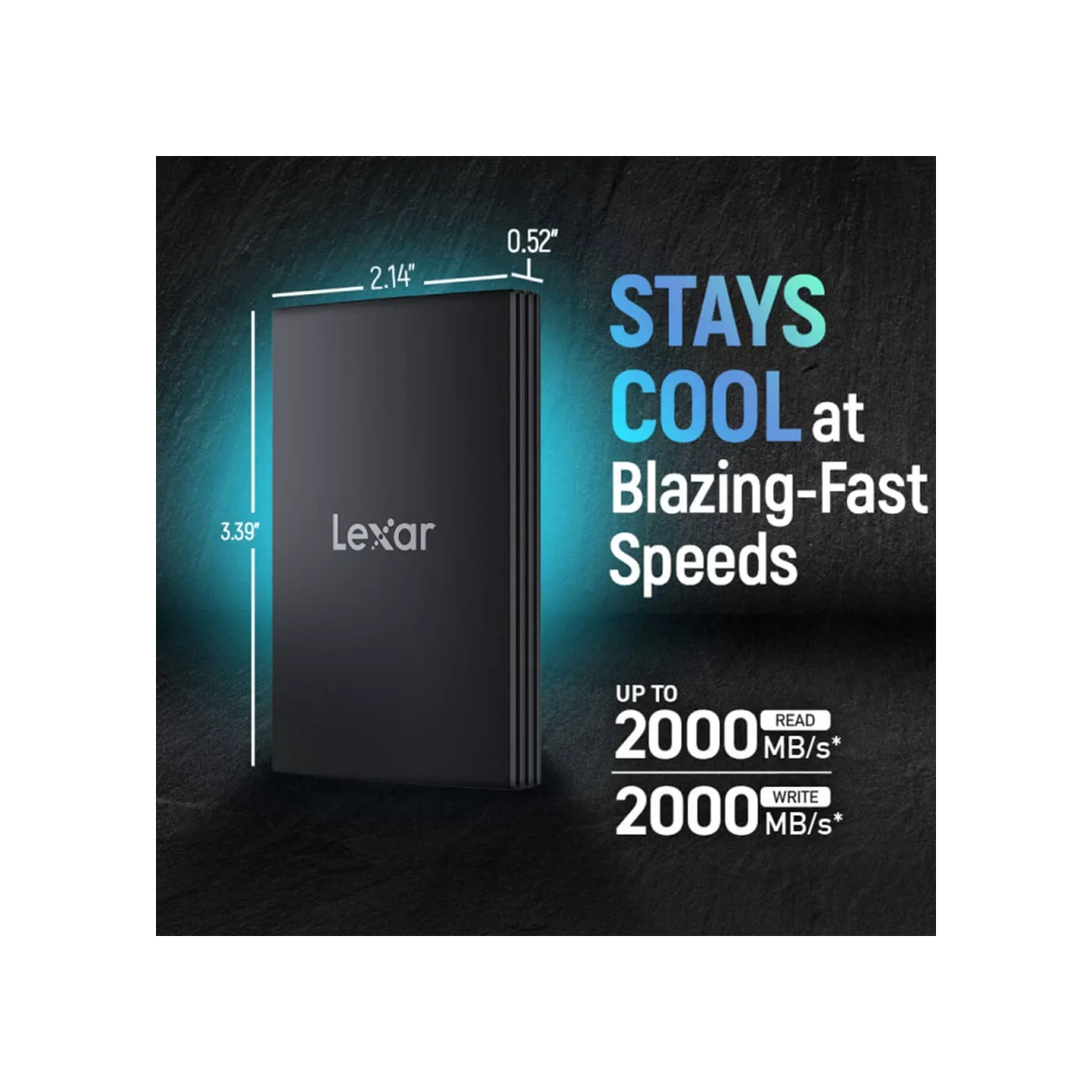 Lexar Armor 2TB Gen 2 External SSD - Black
