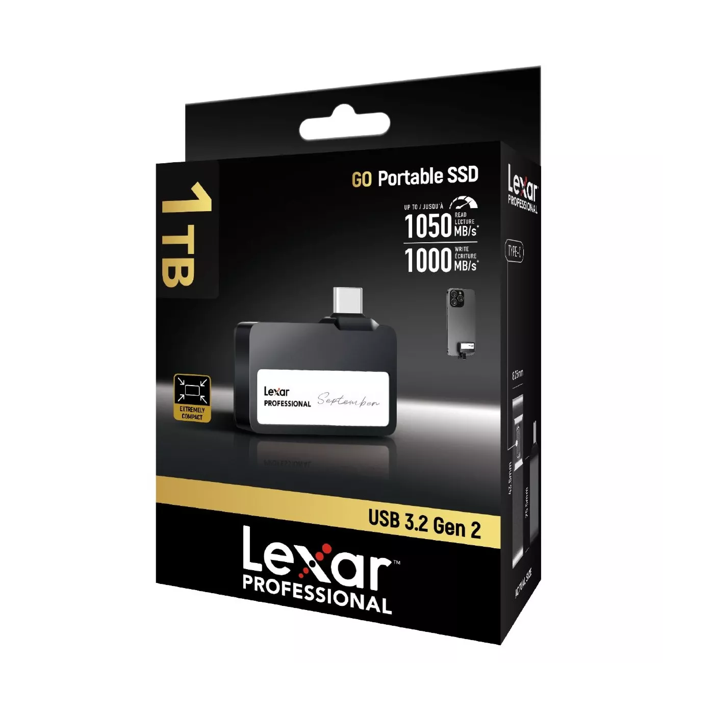 Lexar SL400 Professional 1TB Go Portable Hub - Black