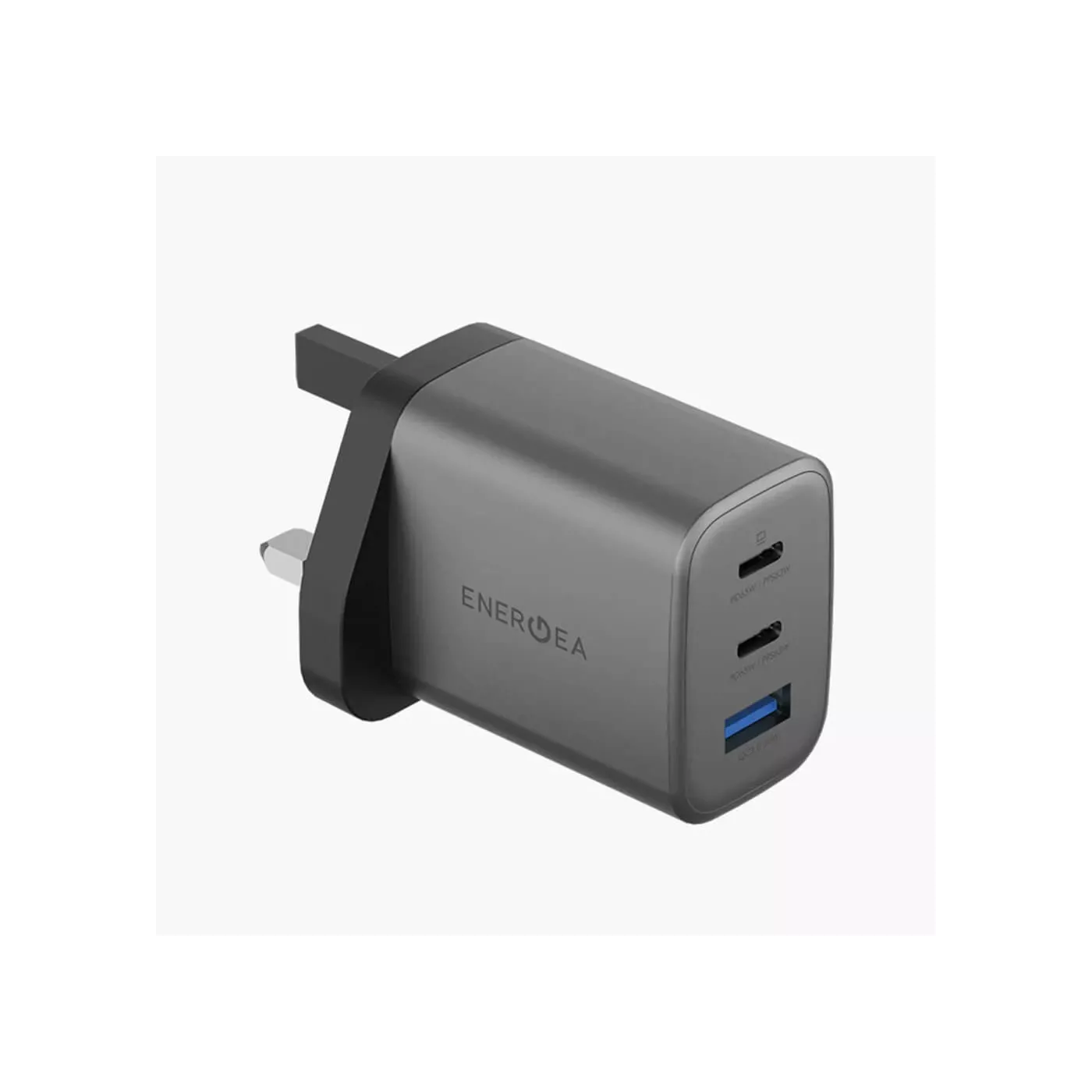 Energea Ampcharge GaN 65W UK Wall Charger - Gunmetal