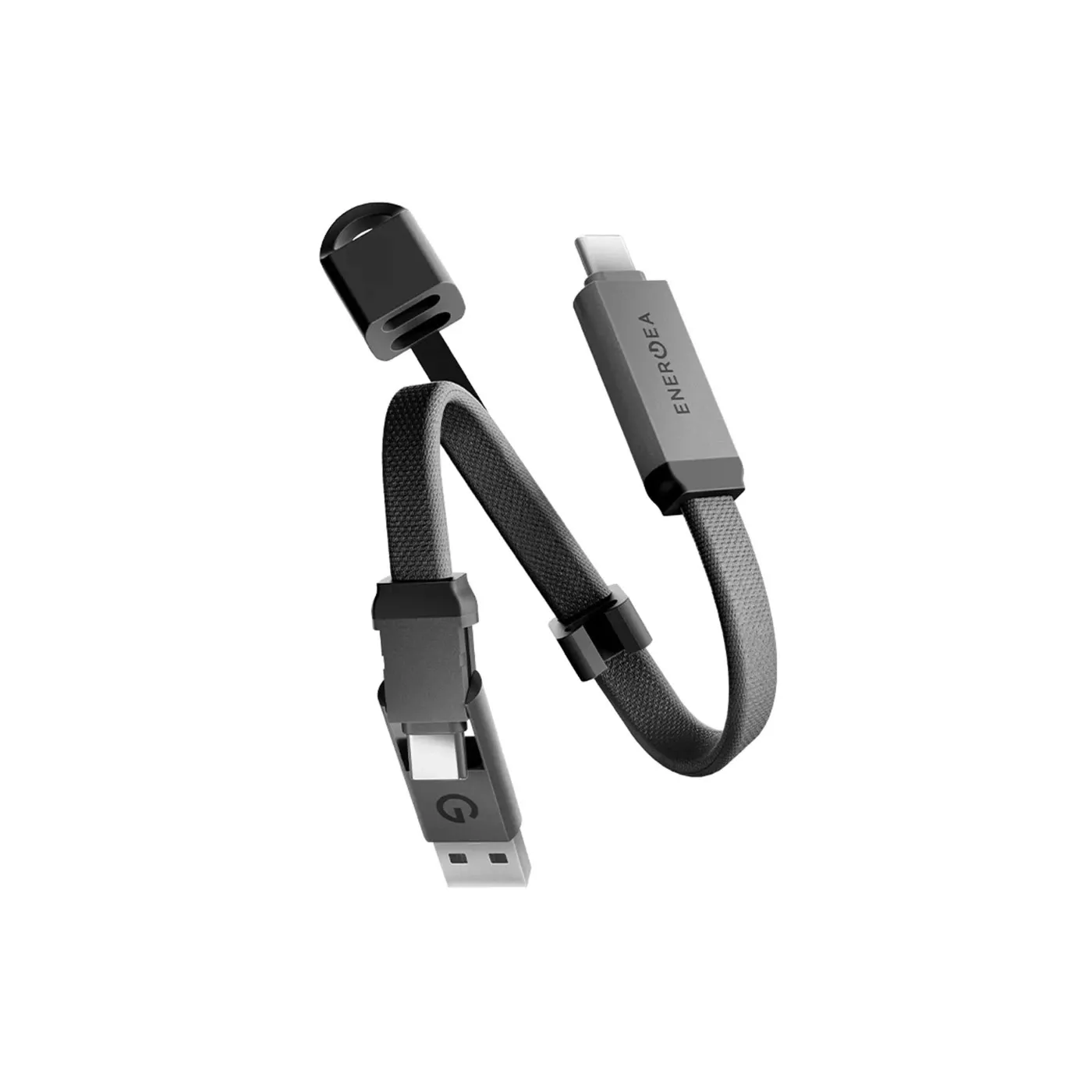 Energea Sheath Key 2-in-1 60W USB-C Cable (0.15m)