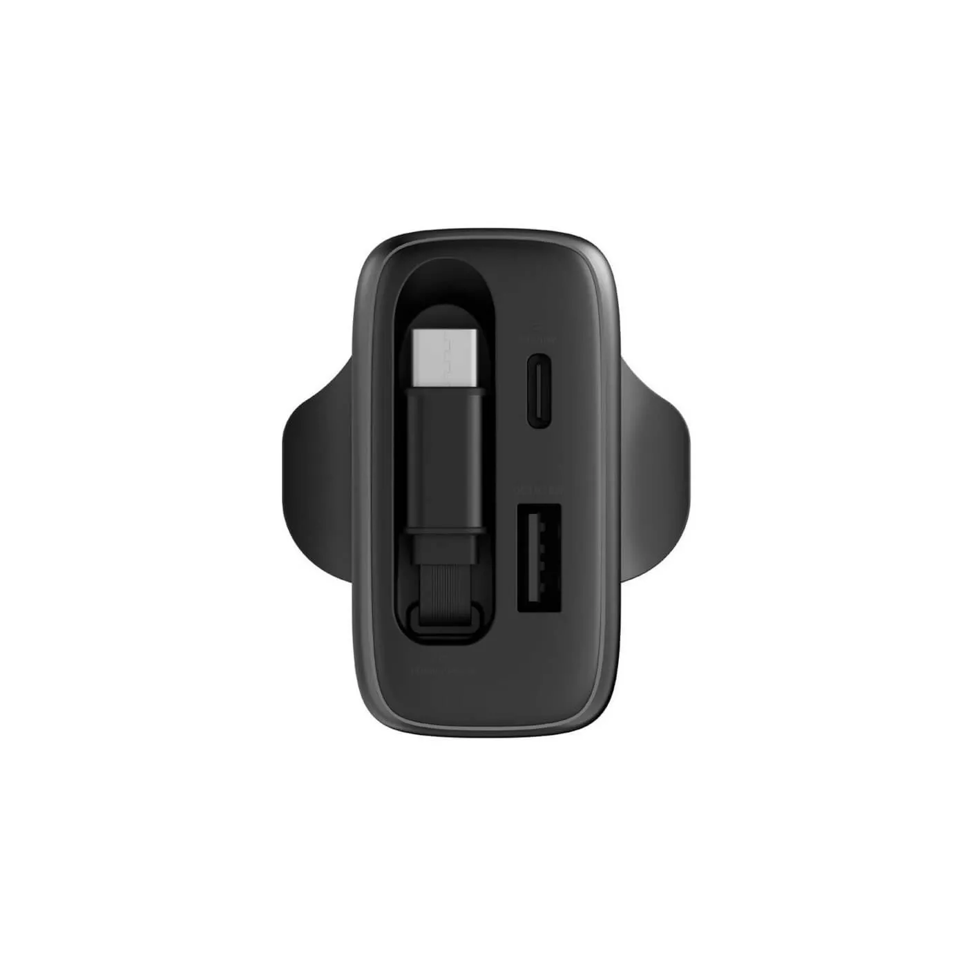 Energea Ampcharge 65W PD GaN Wall Charger with Cable - Gray