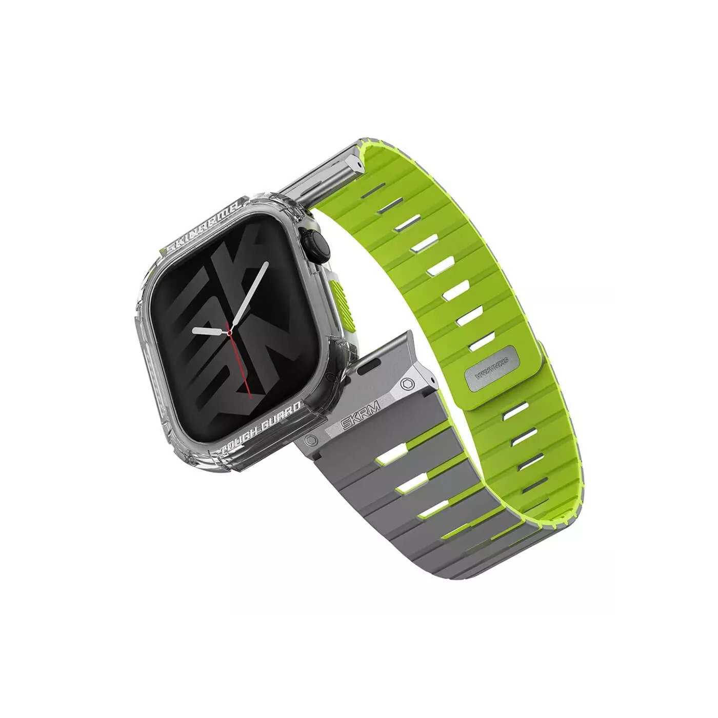 Skinarma Gemini 46mm Magnetic Strap + Atom Case - Lime Green