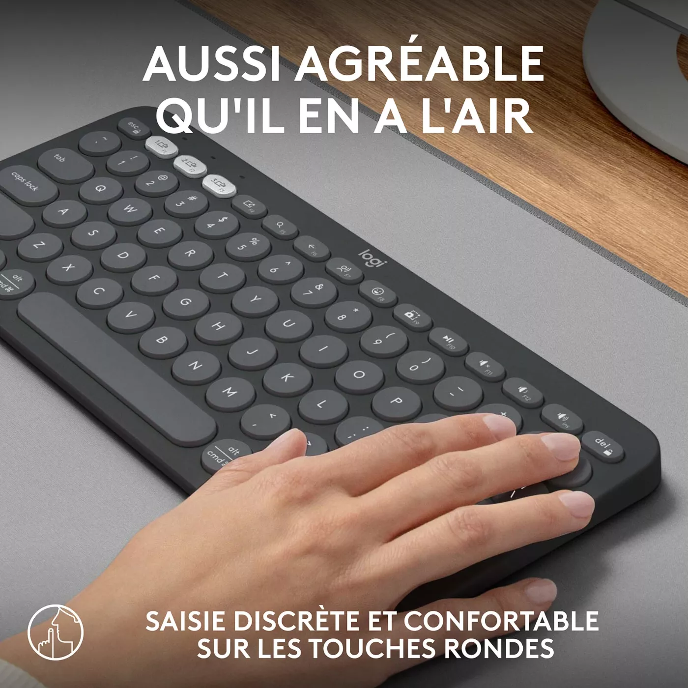 Logitech Pebble Keys 2 K380s Keyboard En/Ar - Graphite