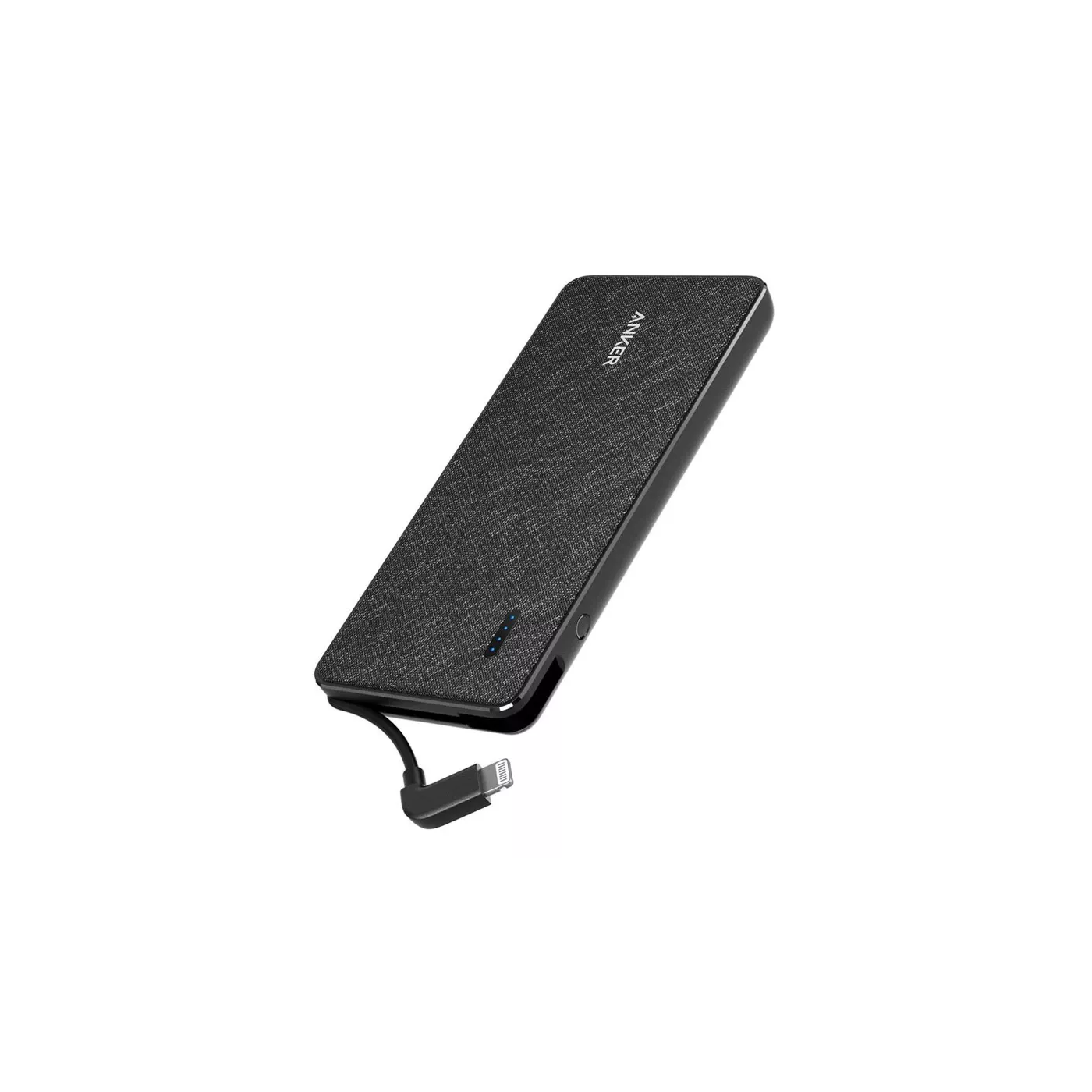 Anker PowerCore+ 10000 with Built-in Lightning Cable -Black
