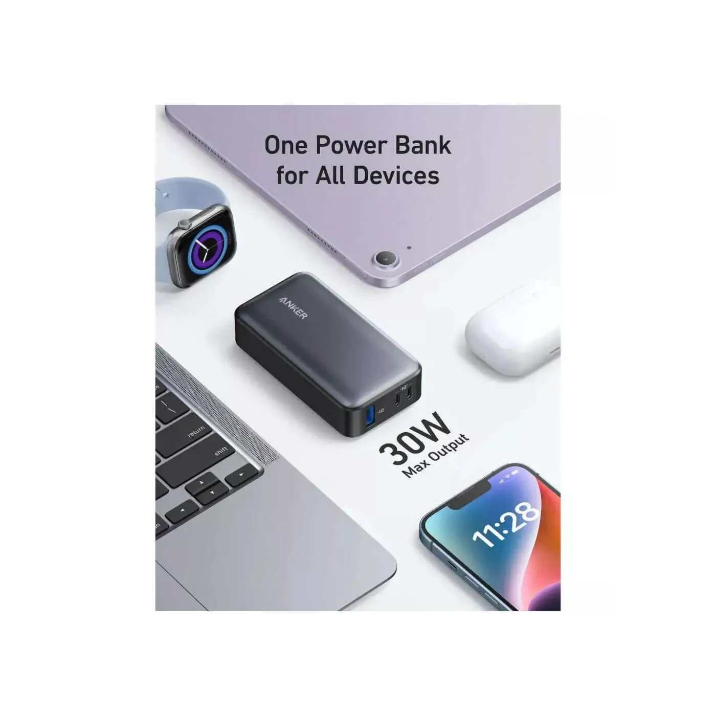 Anker 533 PowerCore 30W 10K PD Power Bank - Black