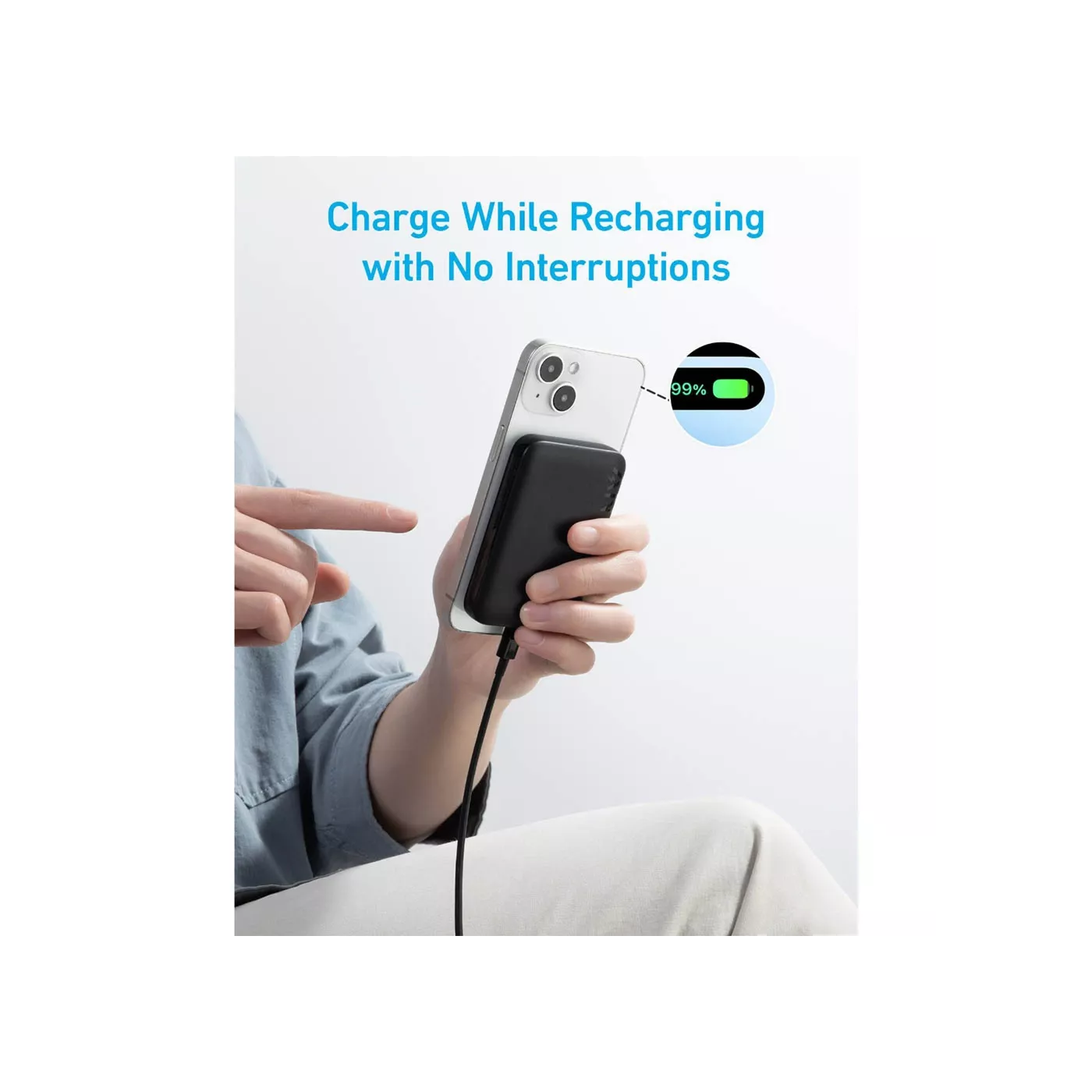 Anker 321 PowerCore MagGo 5K mAh Power Bank -Black