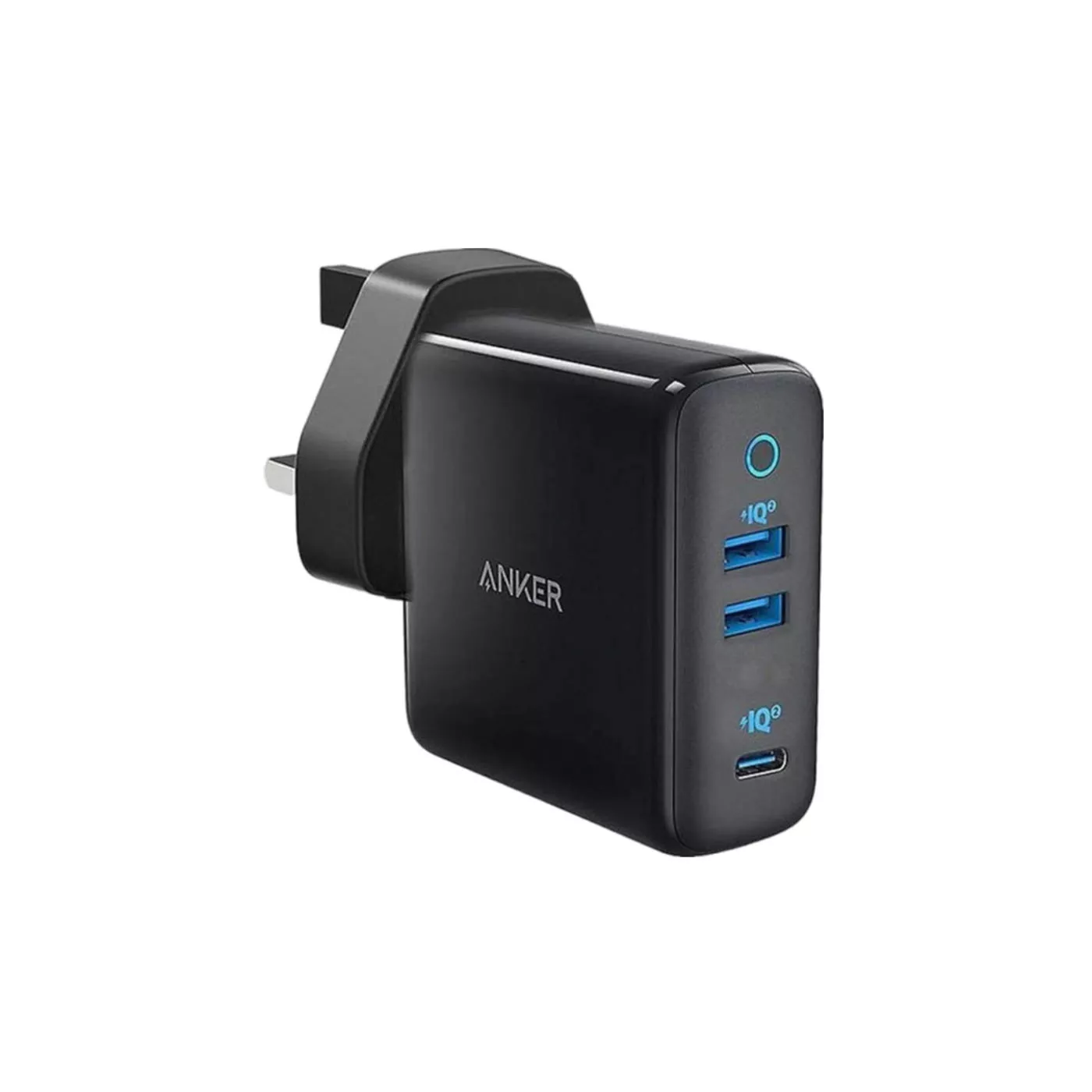 Anker PowerPort III Elite 65W Multiport Charger (2× USB-A, 1× USB-C) - Black