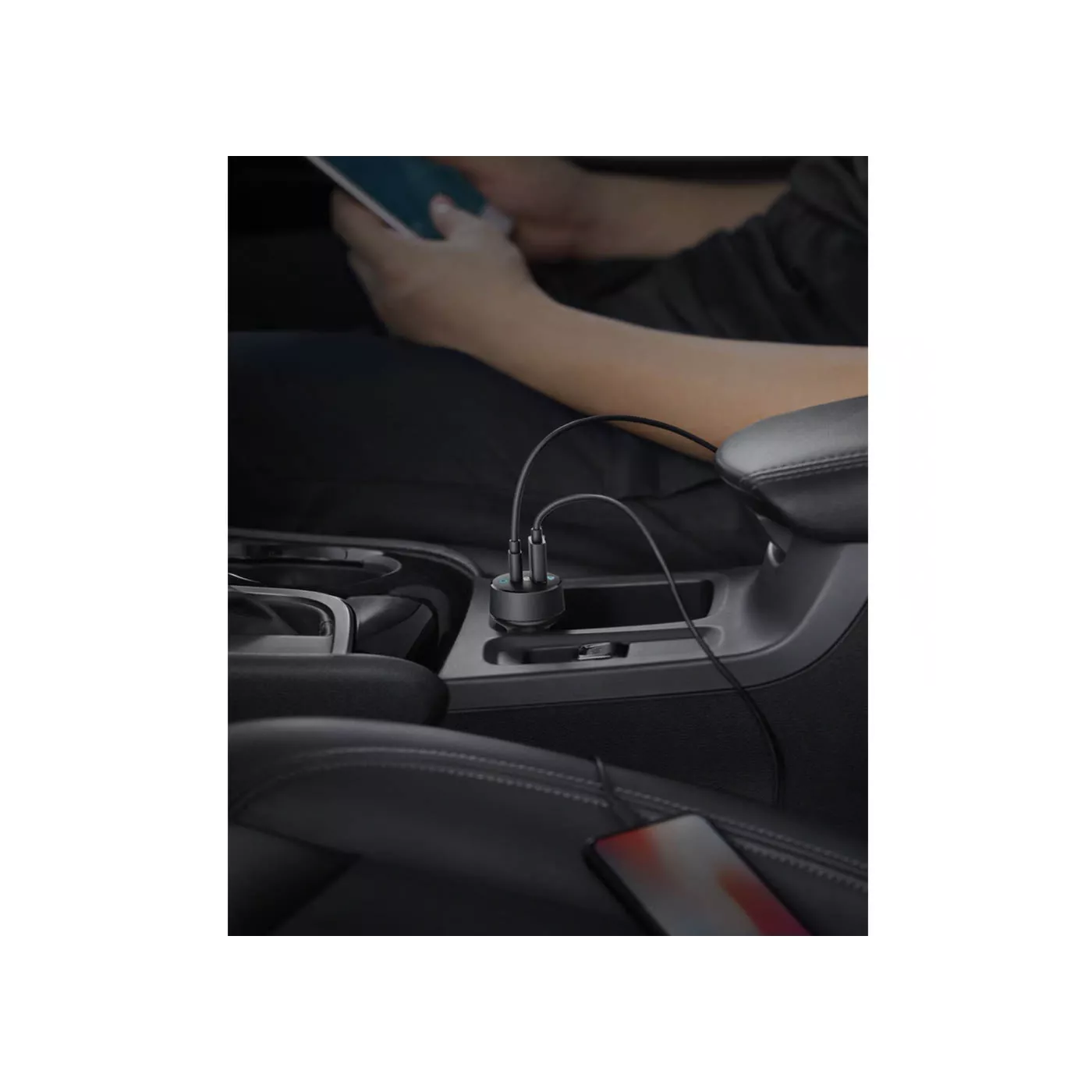 شاحن سيارة أنكر بمنفذين USB باوردرايف