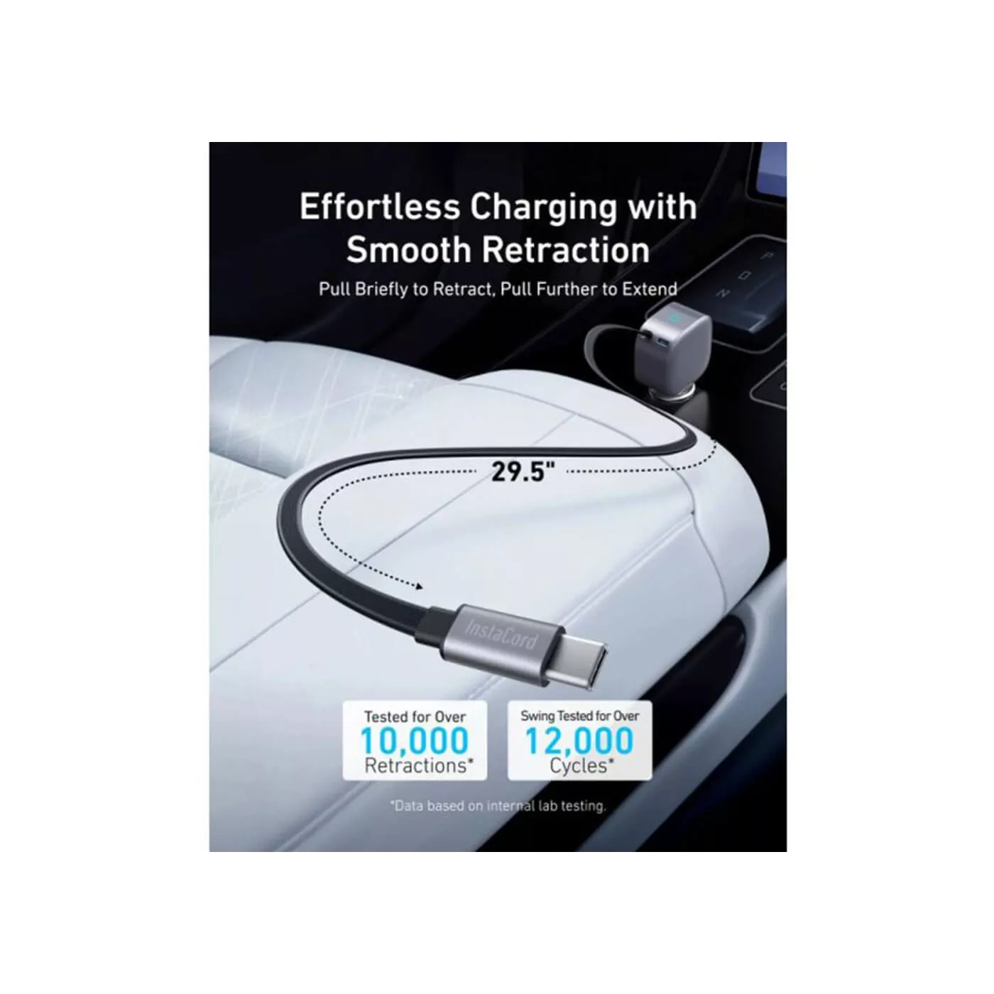 Anker Nano 75W USB-C Built-in Car Charger - Silver