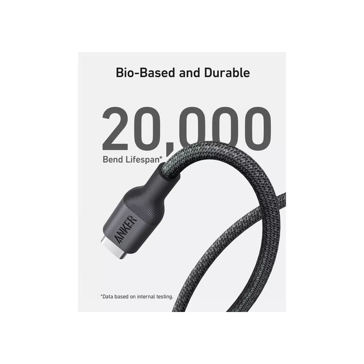 Anker 543 Bio Nylon USB-C to USB-C 100W Cable (1.8m) - Black