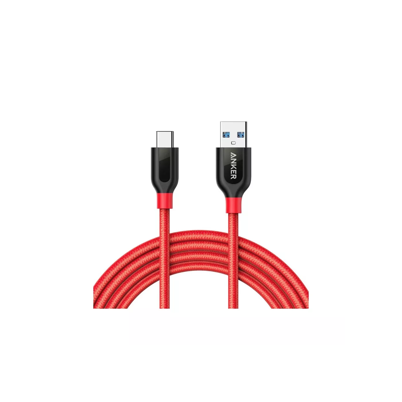 Anker PowerLine+ USB-A to USB-C (1m) - Red