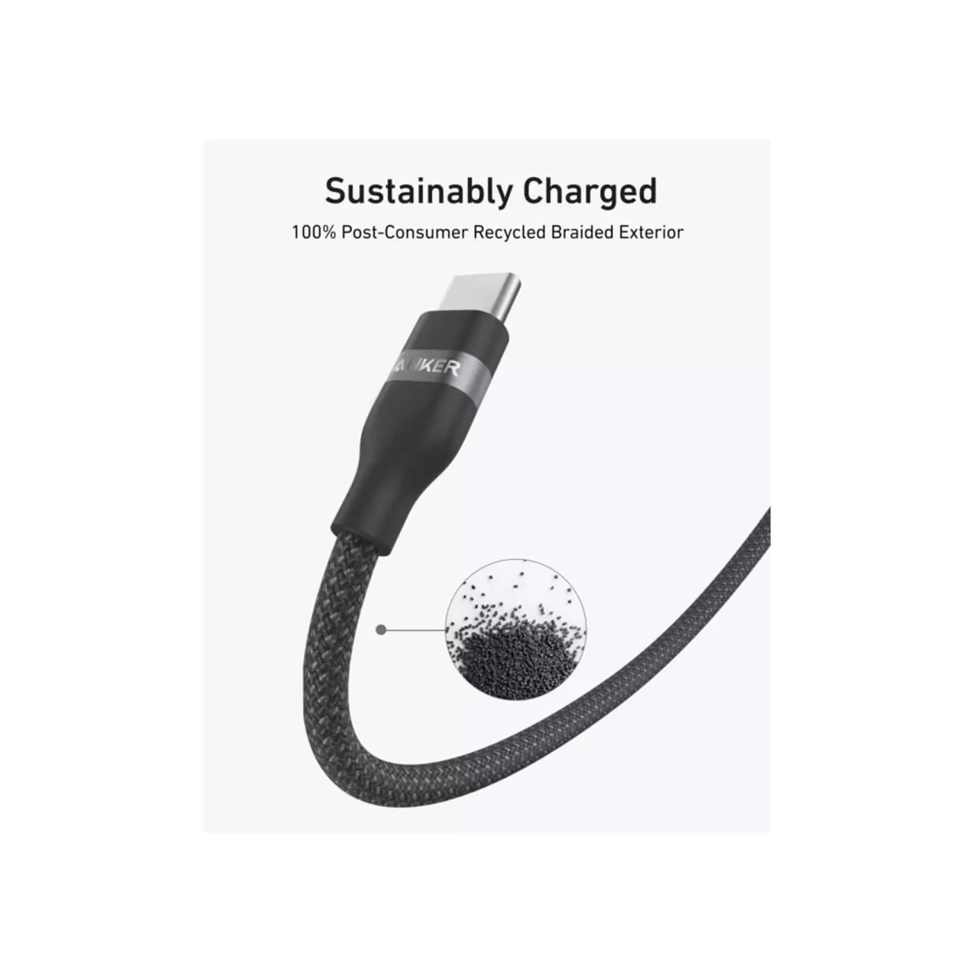 Anker USB-C to USB-C 240W Braided (0.9m) Cable - Black