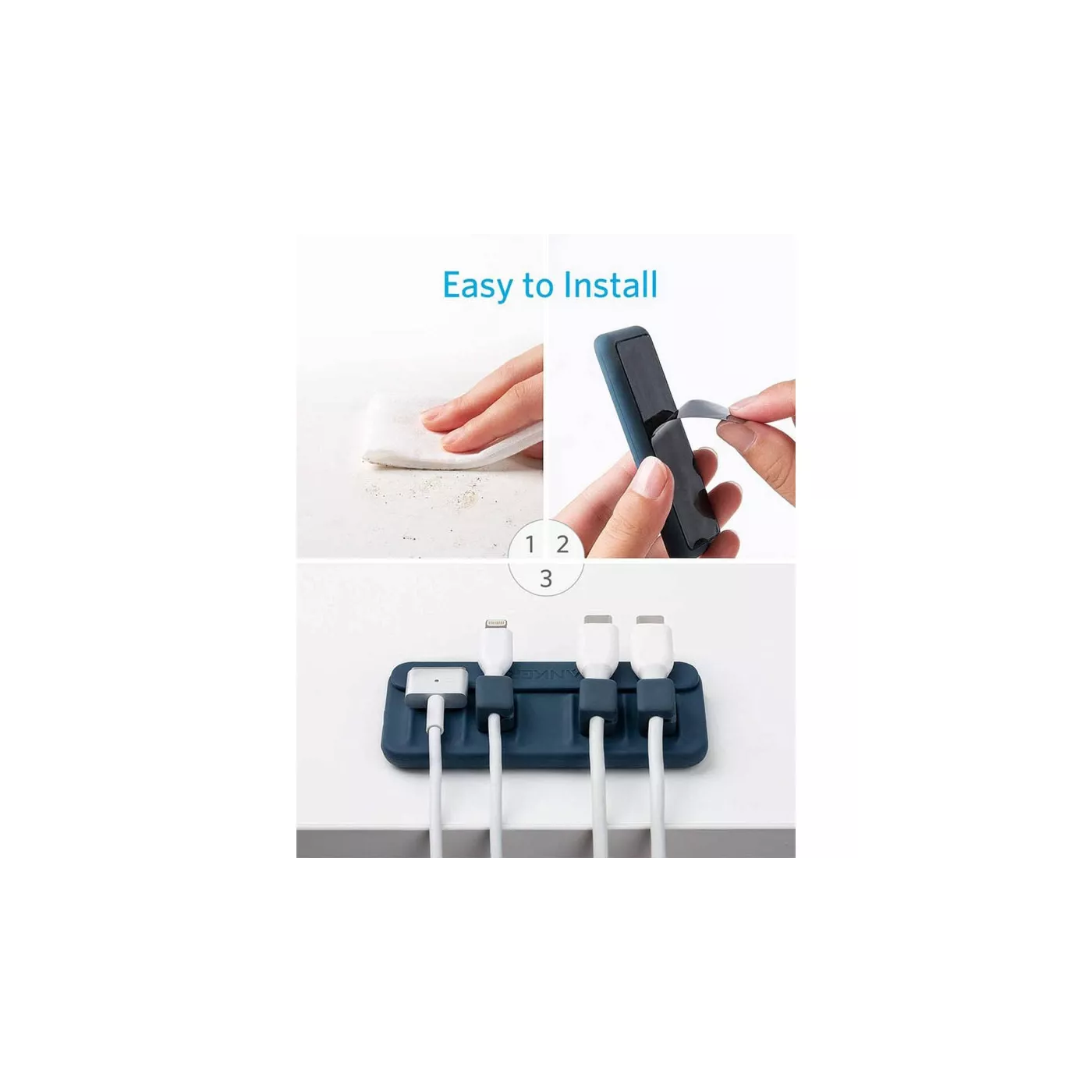 Anker Magnetic Cable Holder -Blue Ashes