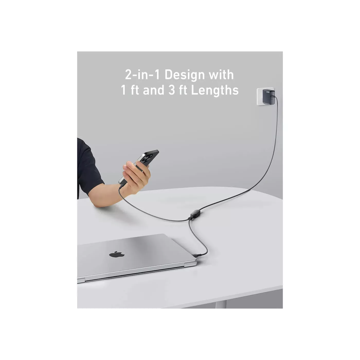 Anker 2in1 140 USB-C to USB-C (1.2m) Cable - Black
