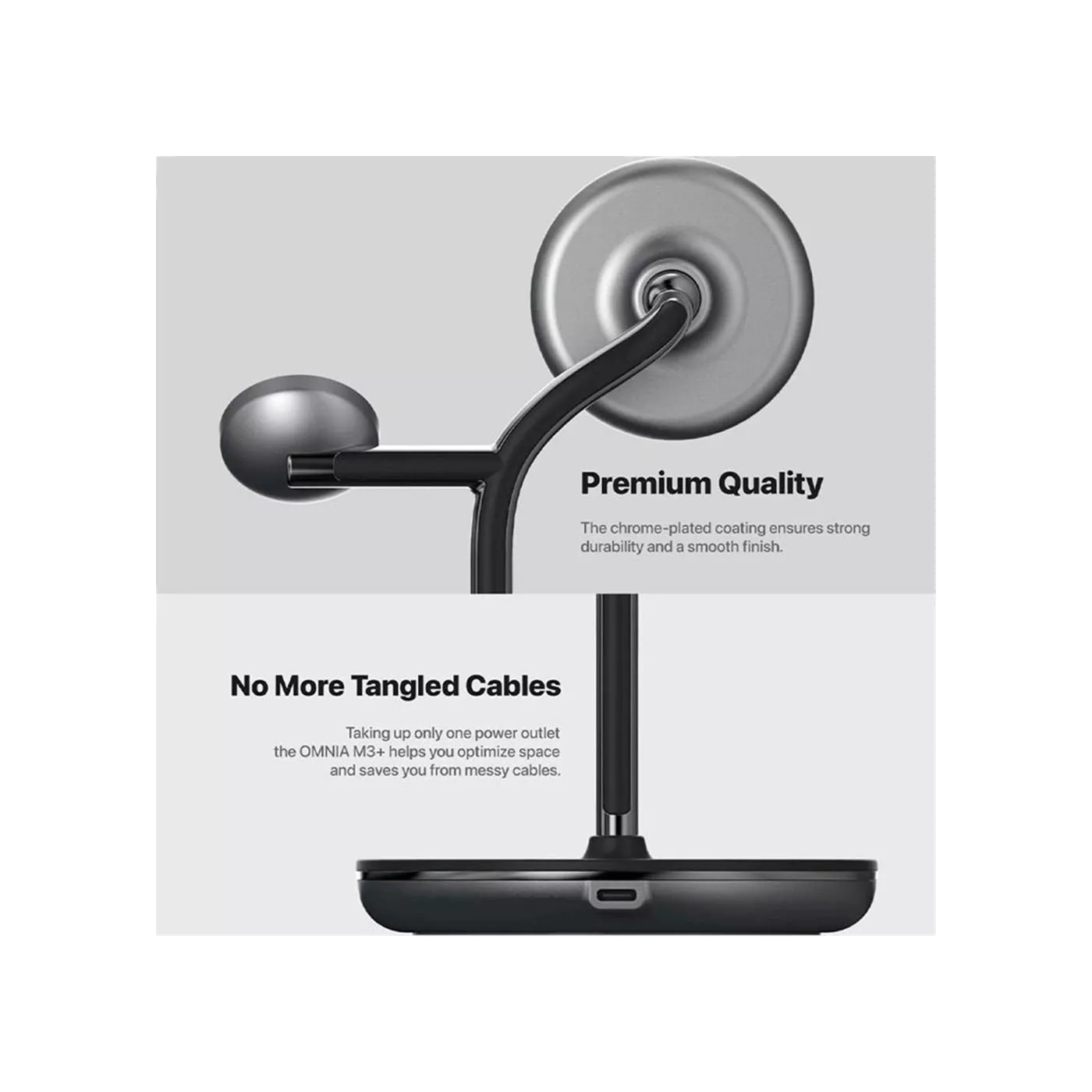 Adam Elements OMNIA M3+ 3-in-1 Charger with Adapter - Black