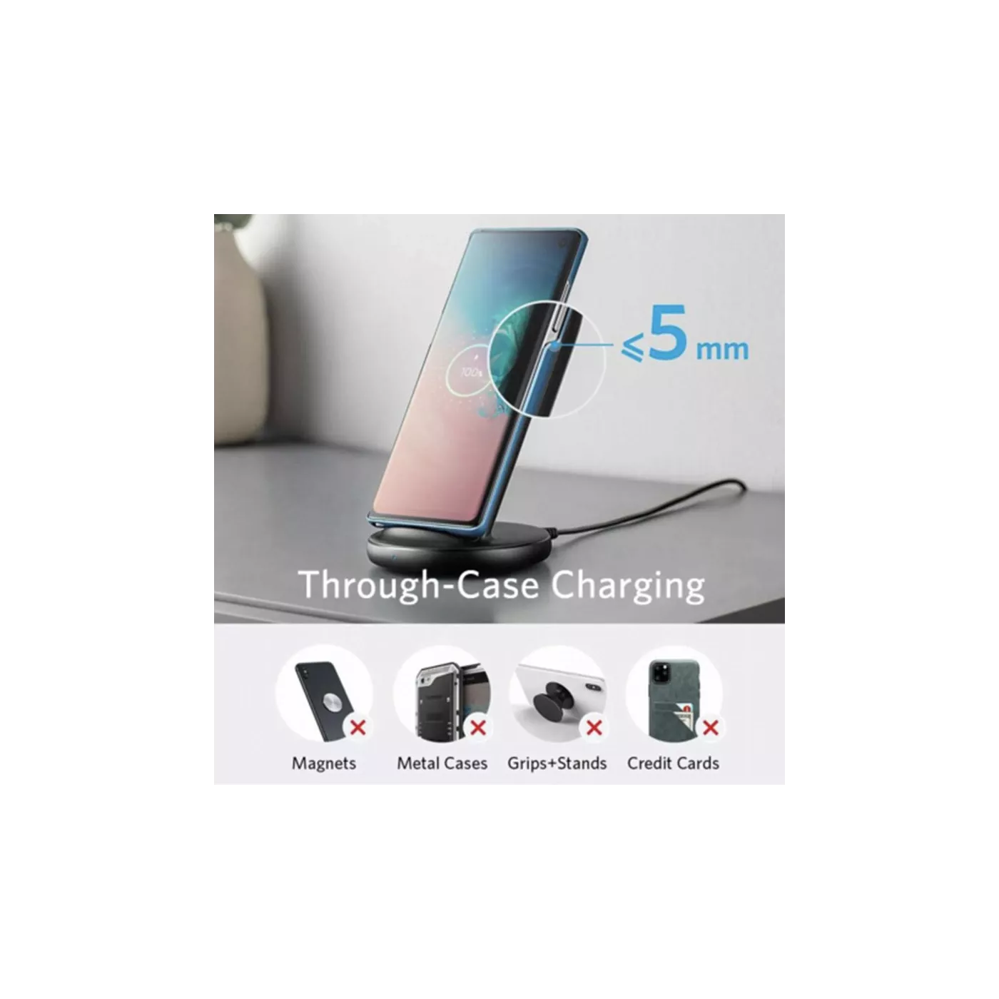 Anker PowerWave II 15W Sense Stand-Black Fabric