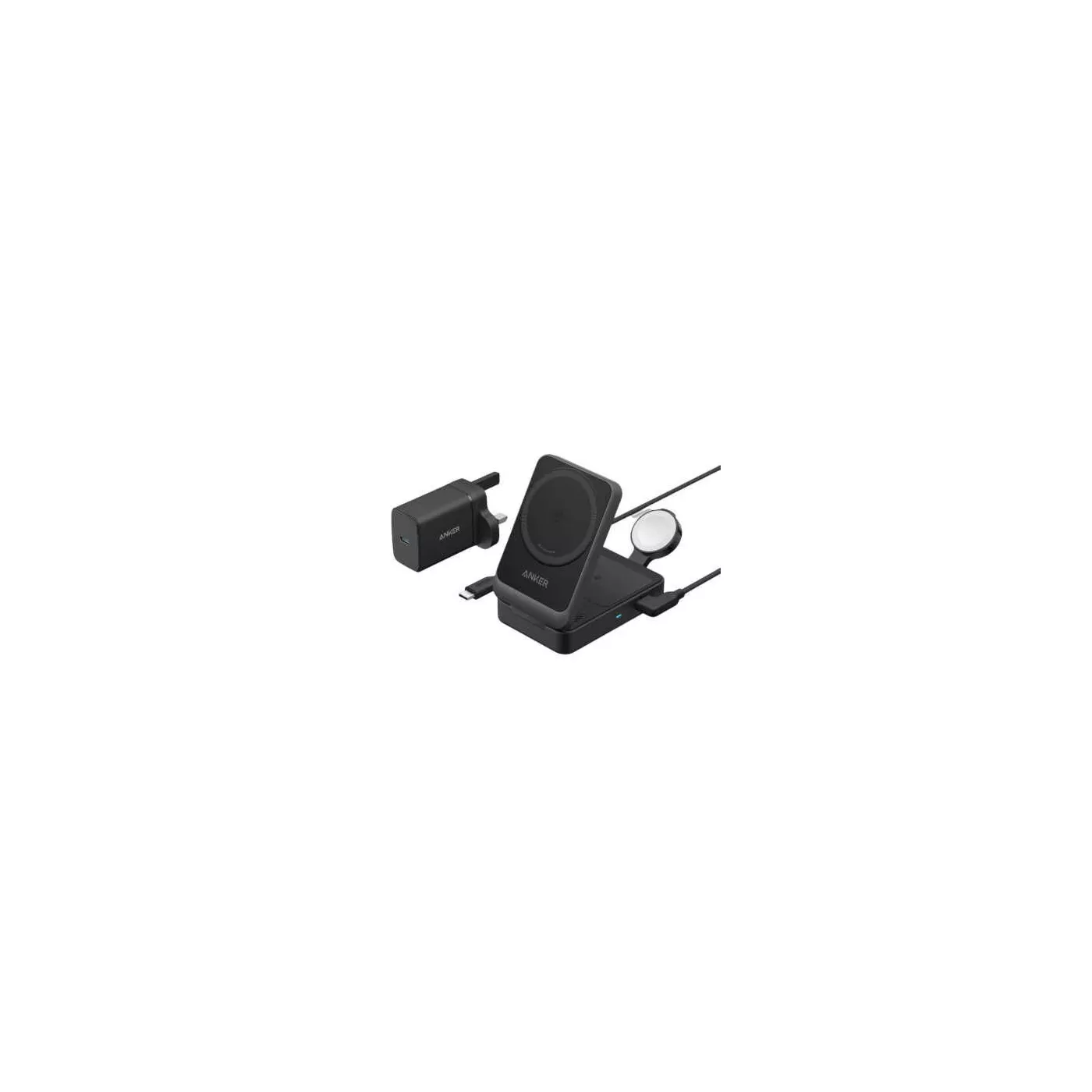 Anker MagGo 15W Foldable 3in1 Wireless Charger - Black