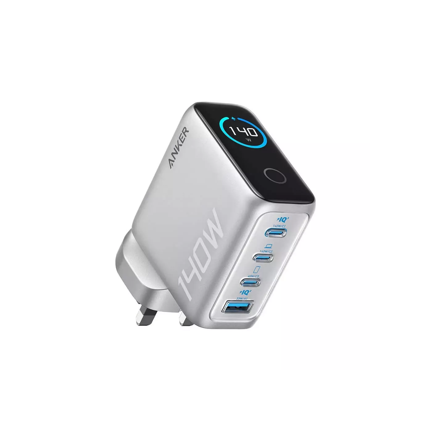 Anker 140W 4Ports PD 3.1 USB-C Cable Charger - Silver