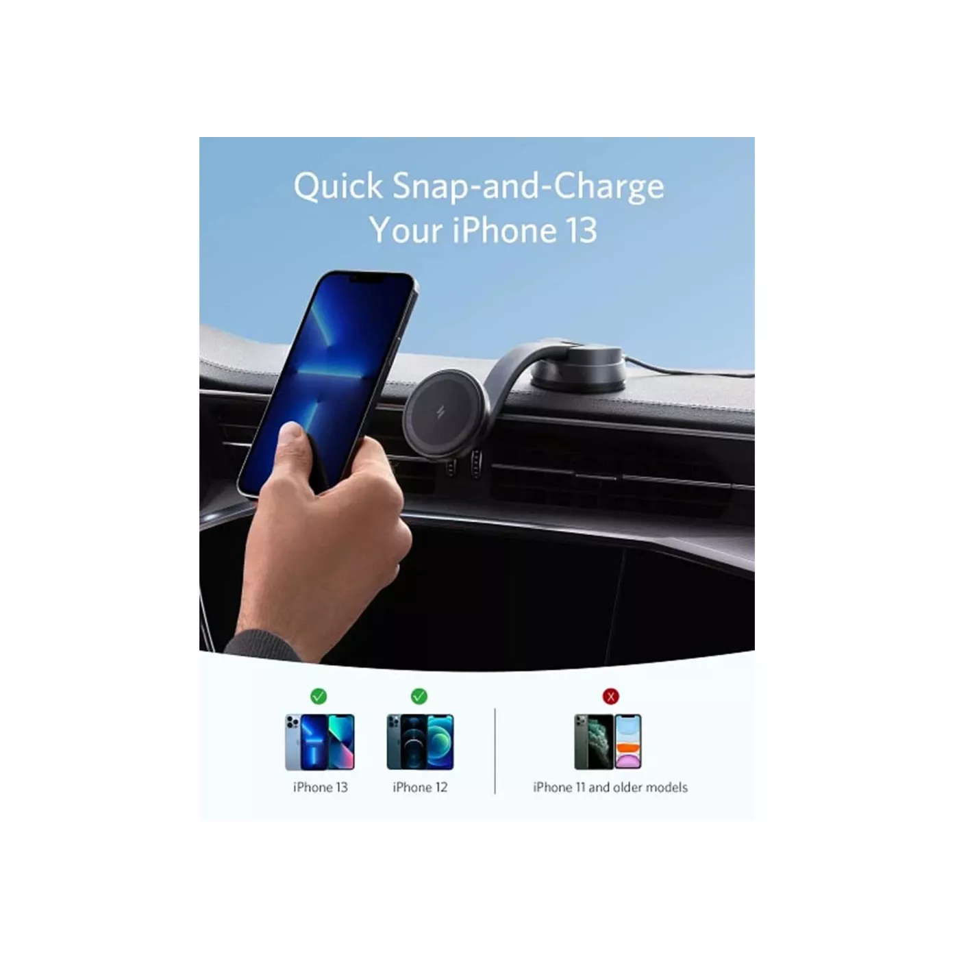 Anker PowerWave MagGo Car Charging Mount