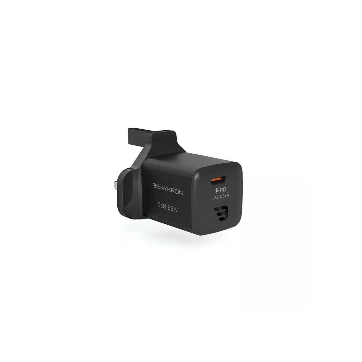 Baykron Wall Charger GaN 33 Uk Plug - Black