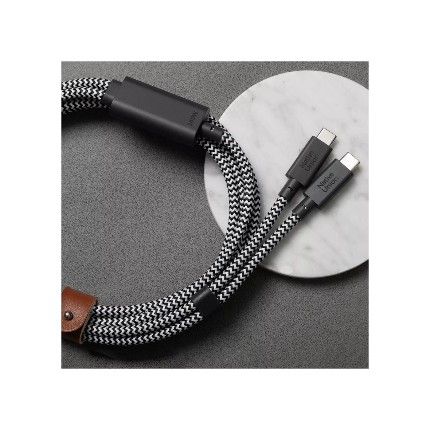 Native Union Belt Cable 140W USB-C to USB-C (2m) - Zebra