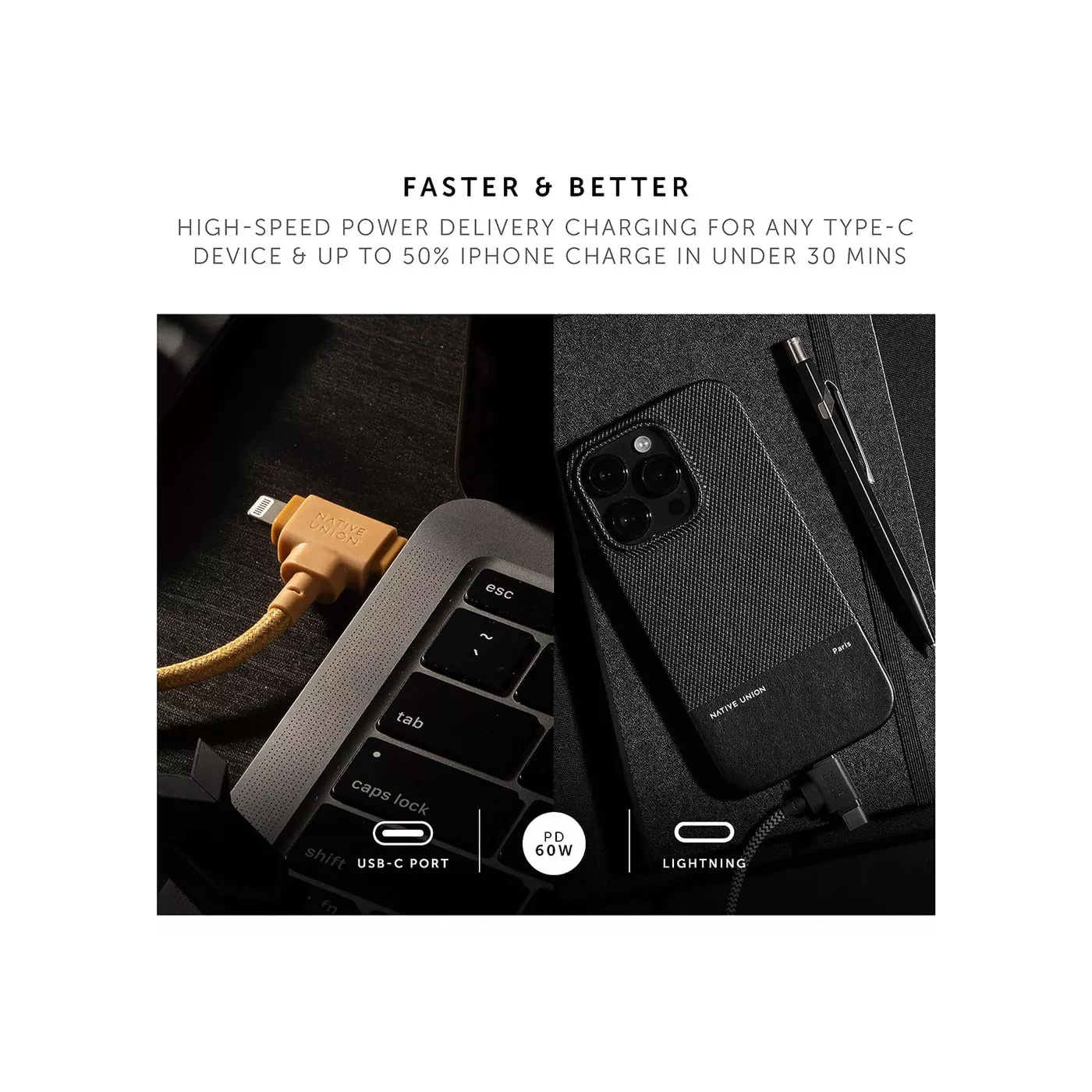 Native Union Belt Cable Duo USB-C + Lightning (1.5m)