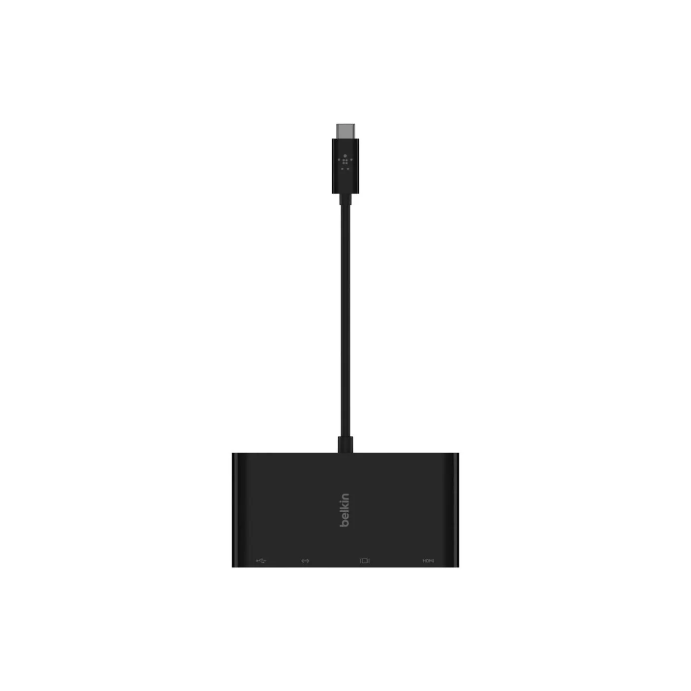 Belkin USB-C 10cm Cable to HDMI, VGA, DVI and DisplayPort - أسود