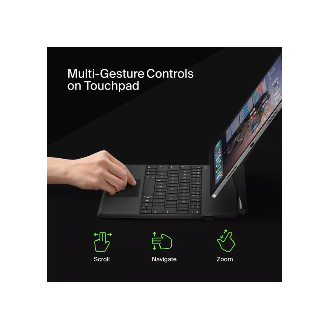 Belkin 13-inch iPad Air M3/12.9-inch iPad Pro 6Gn Keyboard Case - Black