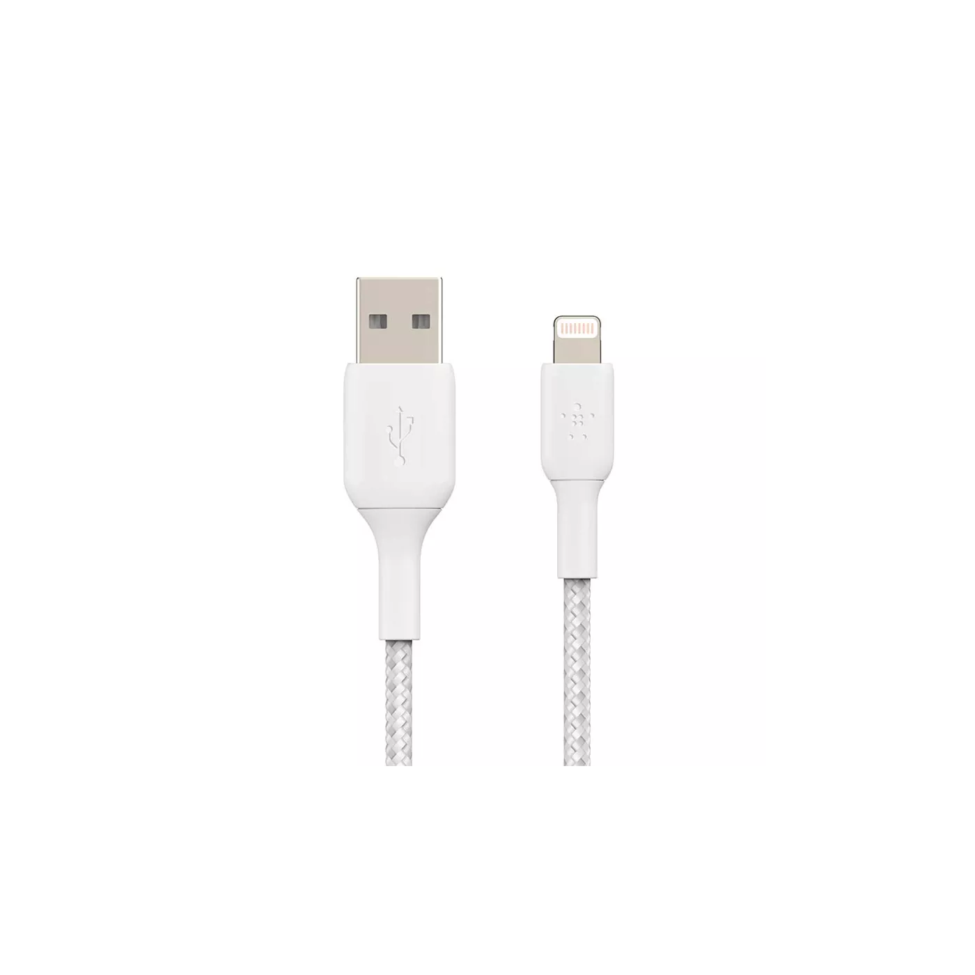 Belkin Braided USB-A to Lightning Cable 1m - أبيض