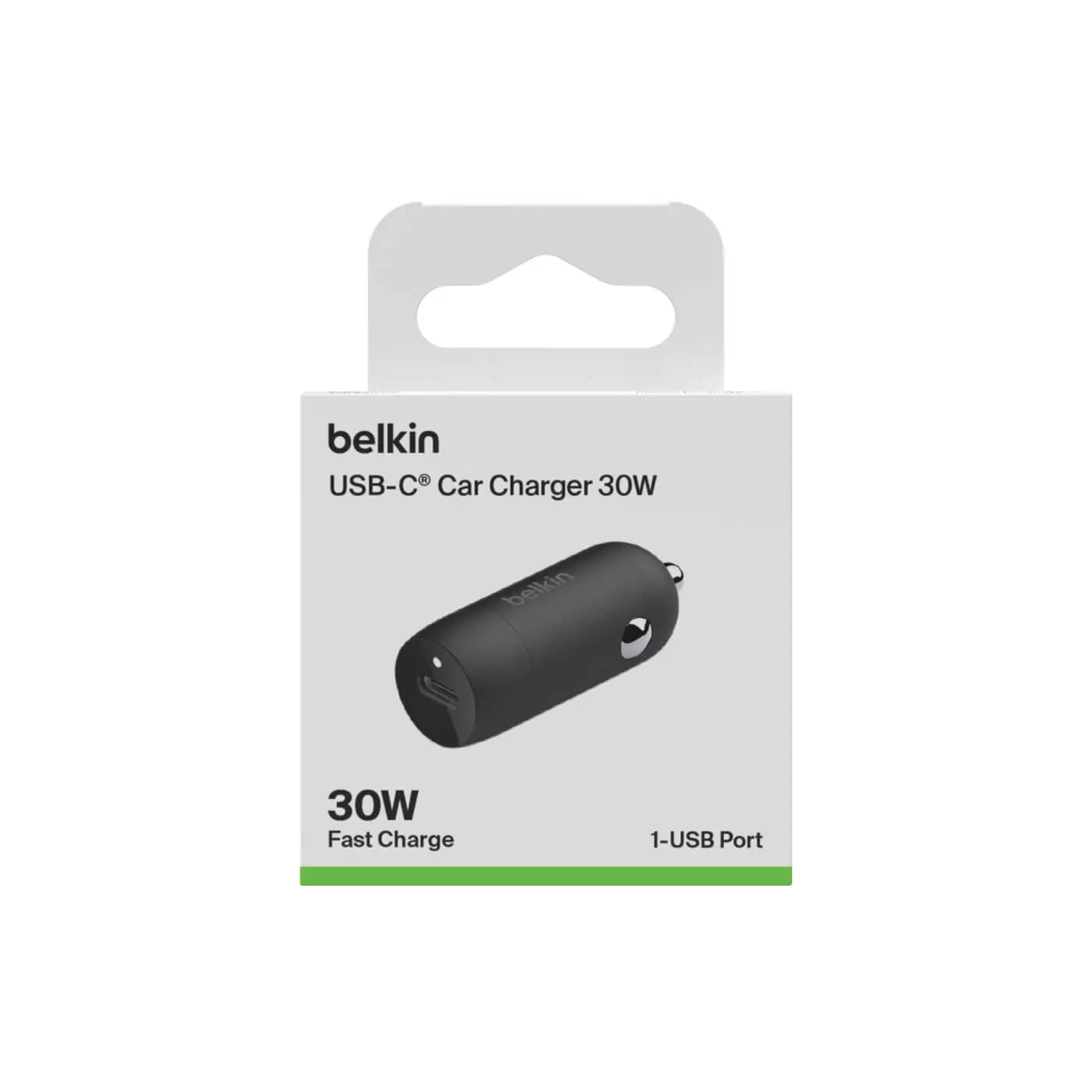 Belkin 30W USB-C Car Charger - Black
