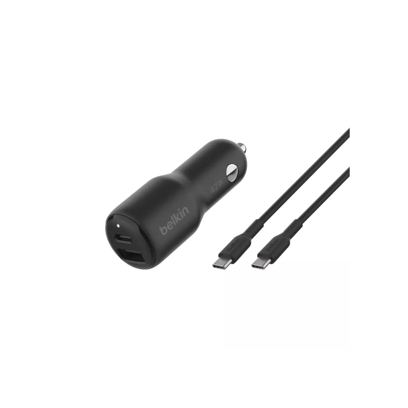 Belkin 42W USB-C USB-A Car Charger - Black