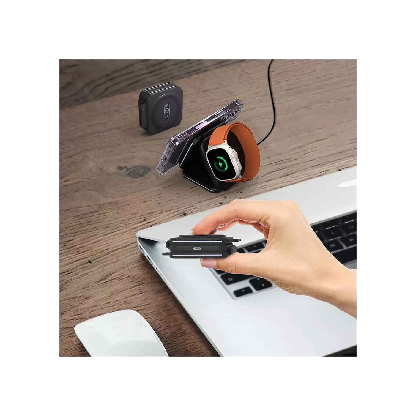 Baykron Foldable Wireless Charger Black