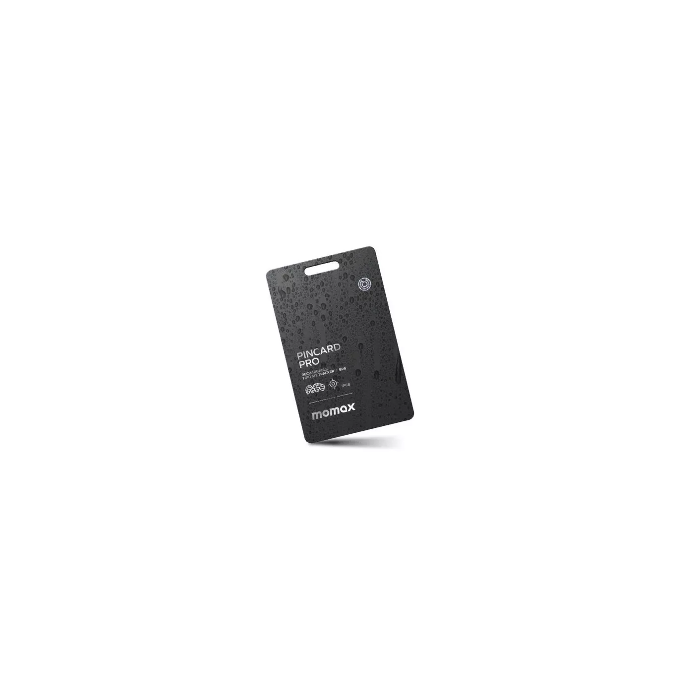 Momax PinCard Pro Mini Rechargeable Tracker - Black