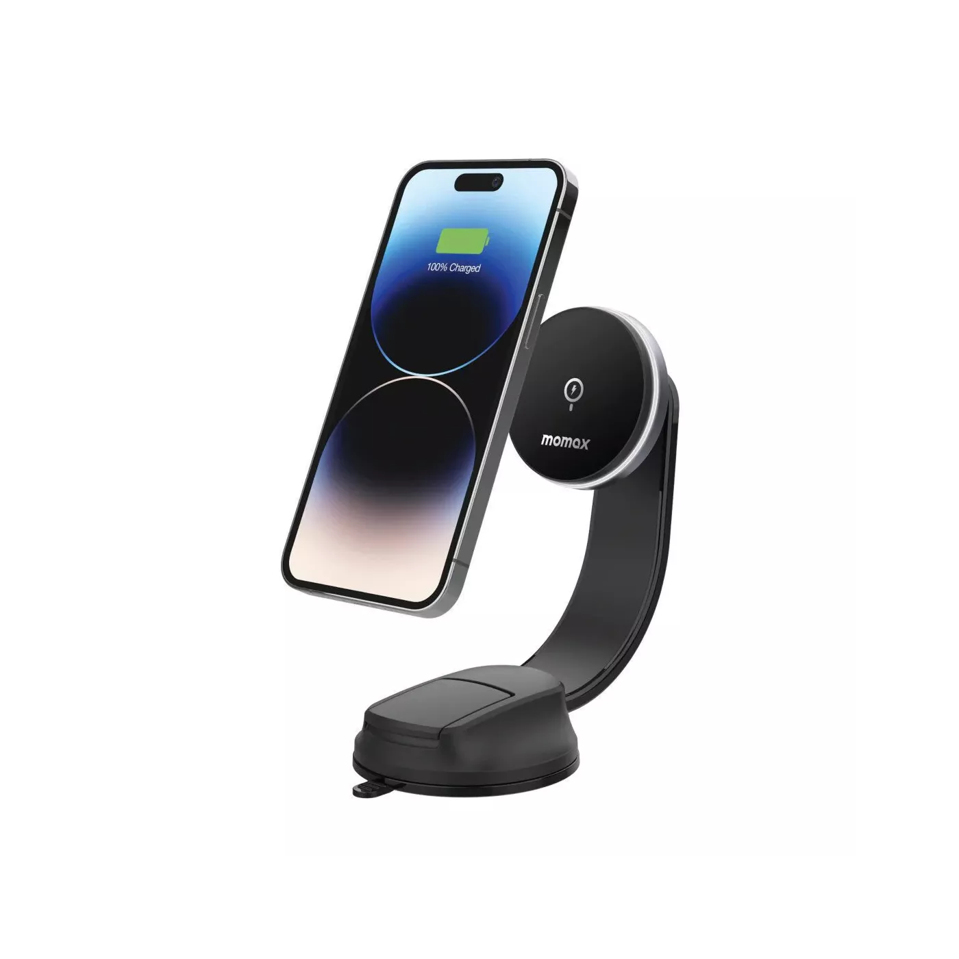 Momax Q.Mag 15W Wireless Charging Car Mount - Black