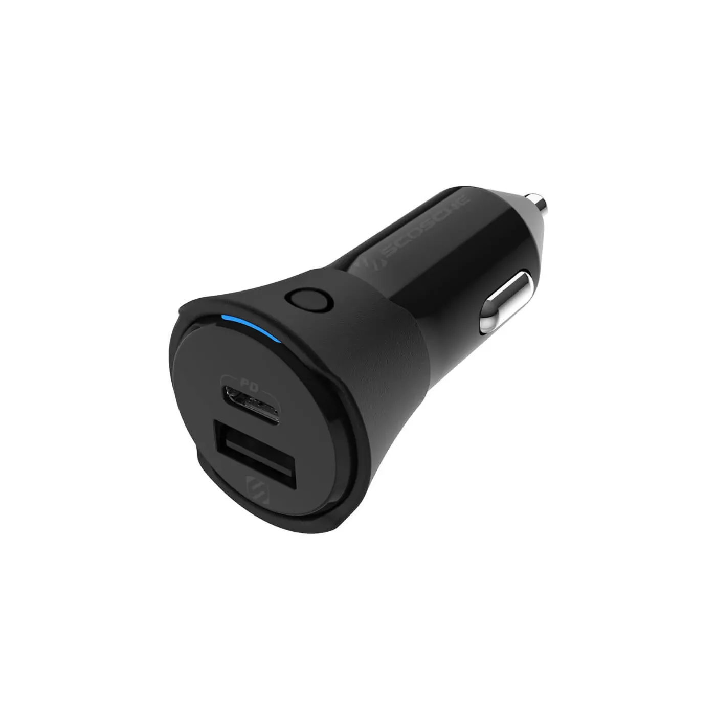 Scosche FoundIT 32W USB-C USB-A Car Charger & Locator - Black