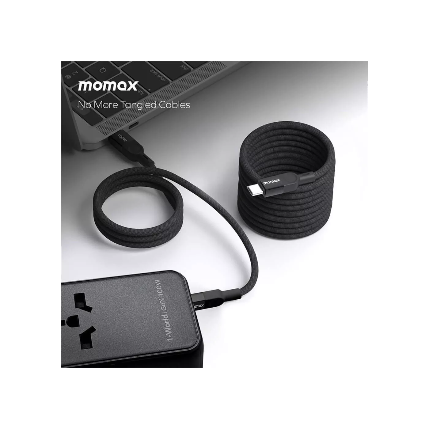 Momax MagLink 100W Magnetic USB-C to USB-C Cable (2m)