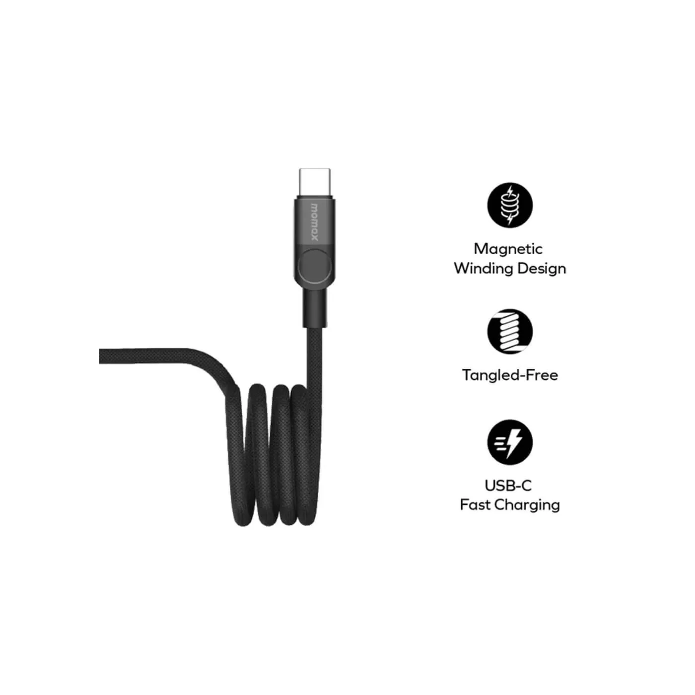 Momax MagLink 100W Magnetic USB-C to USB-C Cable (1m)