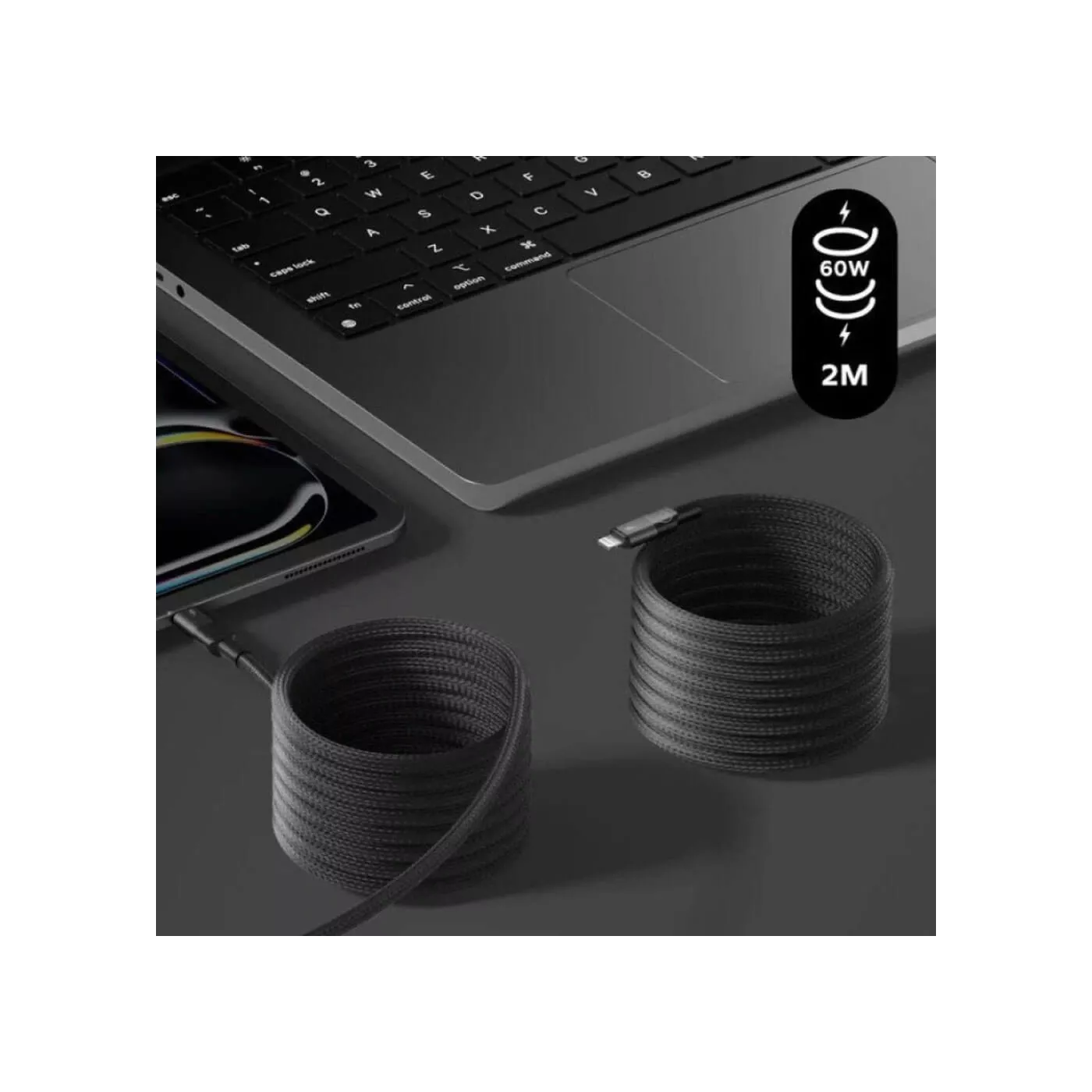 Momax MagLink Magnetic USB-C to Lightning Cable (2m) - Black