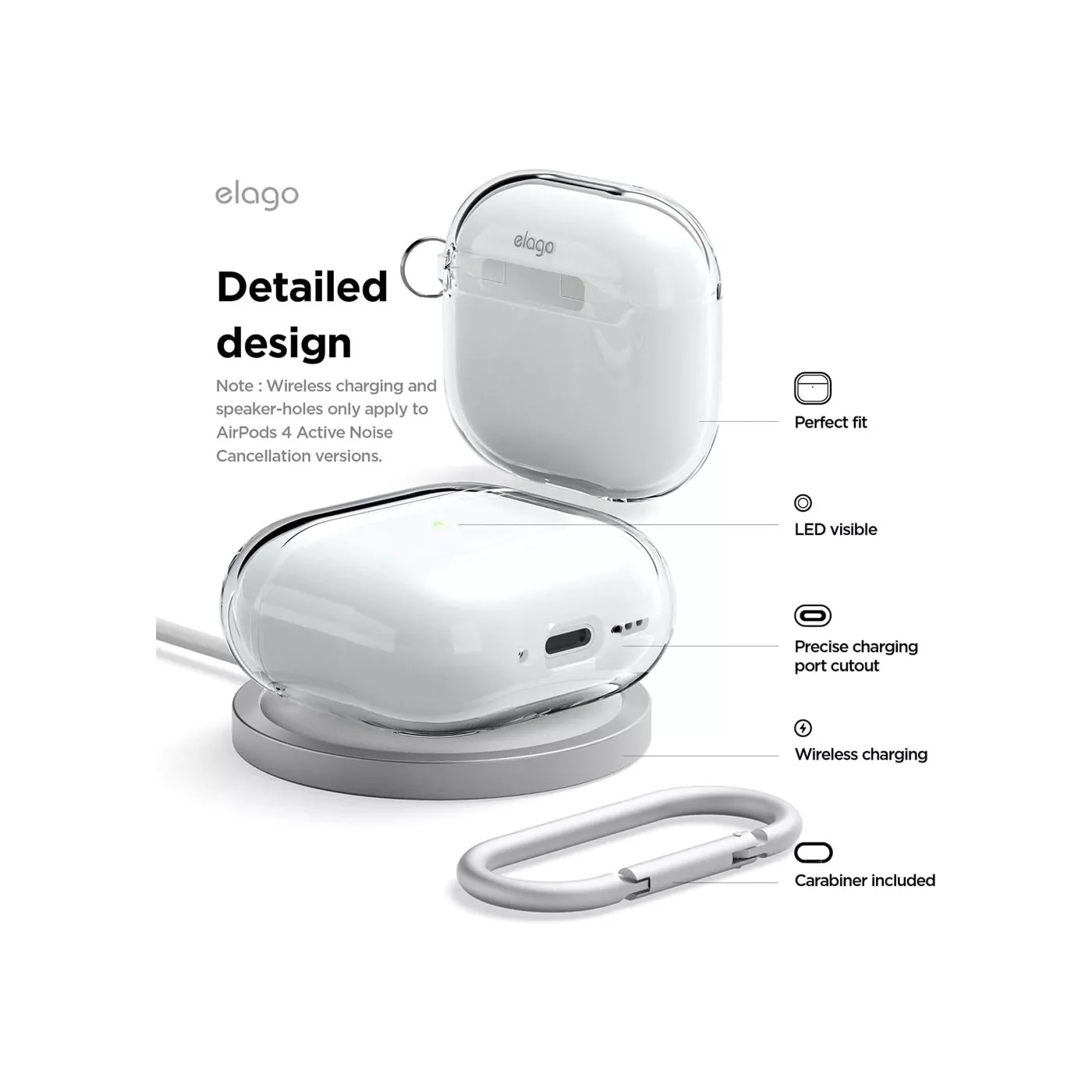 Elago AirPods 4 Hang Case - Clear