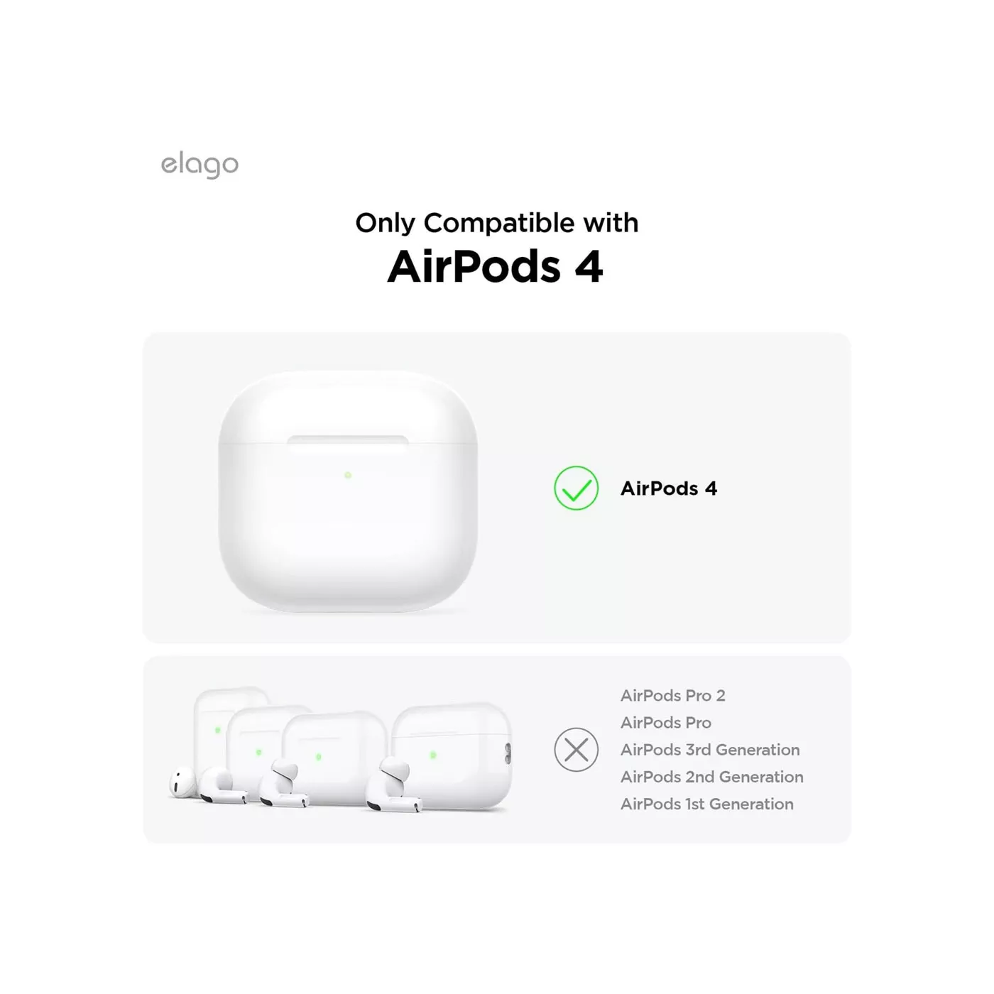 Elago AirPods 4 Silicone Hang Case