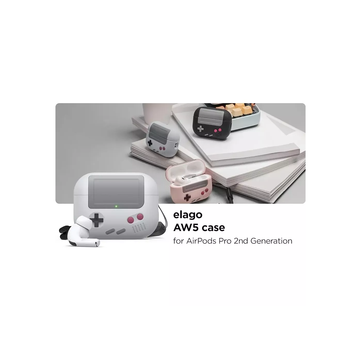 Elago AW5 AirPods Pro 2 Round Strap Case